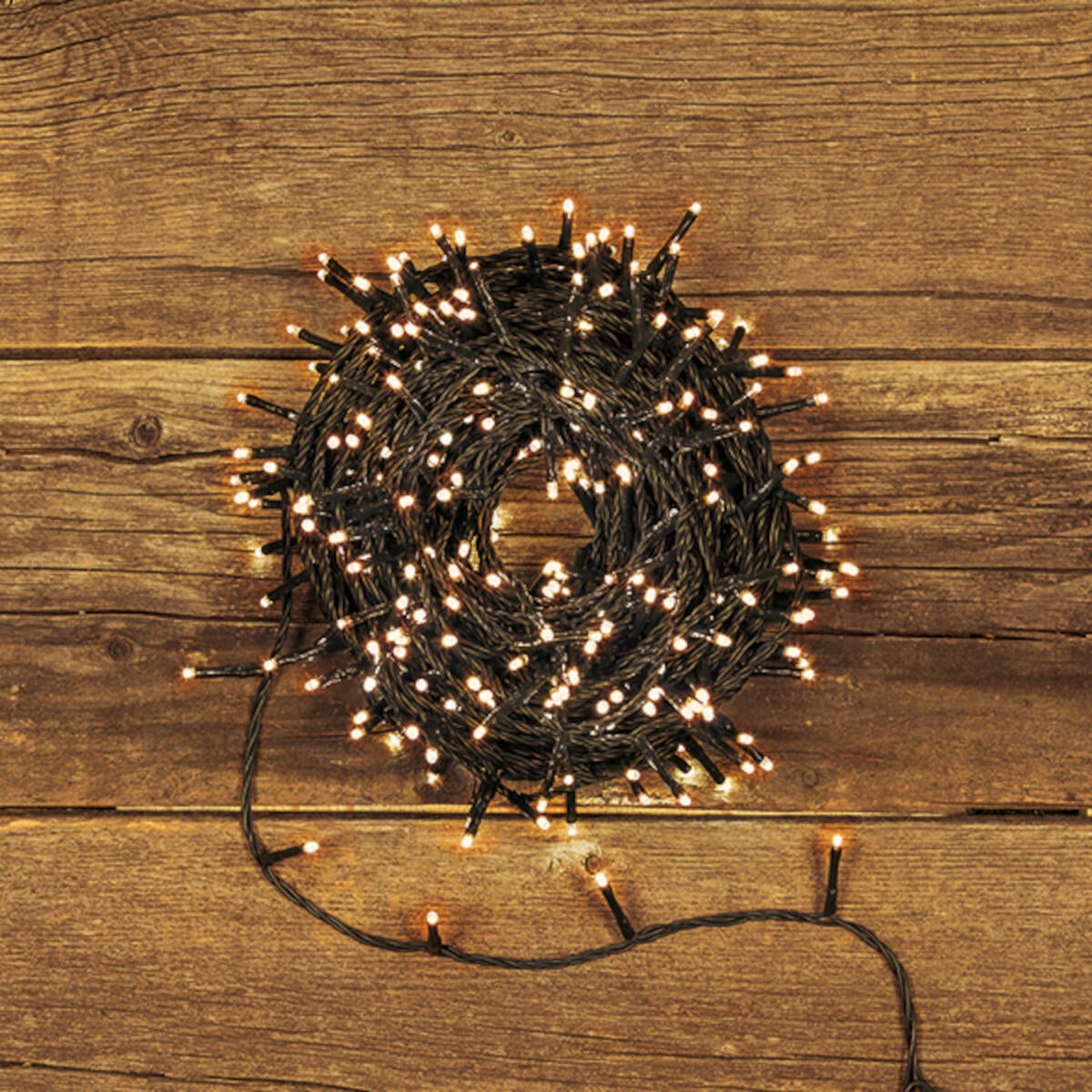 Luci di natale catena Maxi led cavo bianco luce calda professionale pe