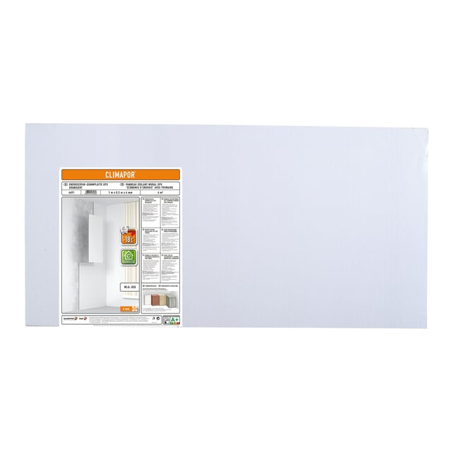 Pannello isolante in polistirene estruso bianco 0.5 m² CLIMAPOR XPS L 1 x L 0.5 m, Sp 4 mm