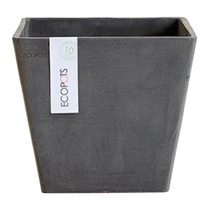 Vaso Quadrato In Plastica Effetto Granito 30 Cm Grigio Chiaro - Foto 12