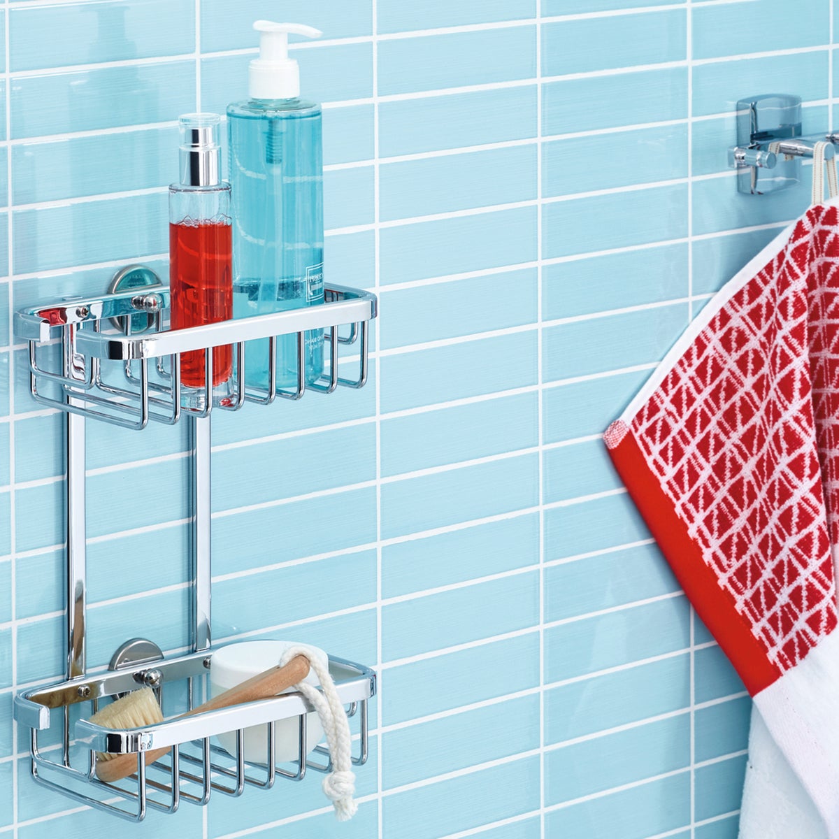 Organizer per doccia per parete TESA Aluxx cromato - 2