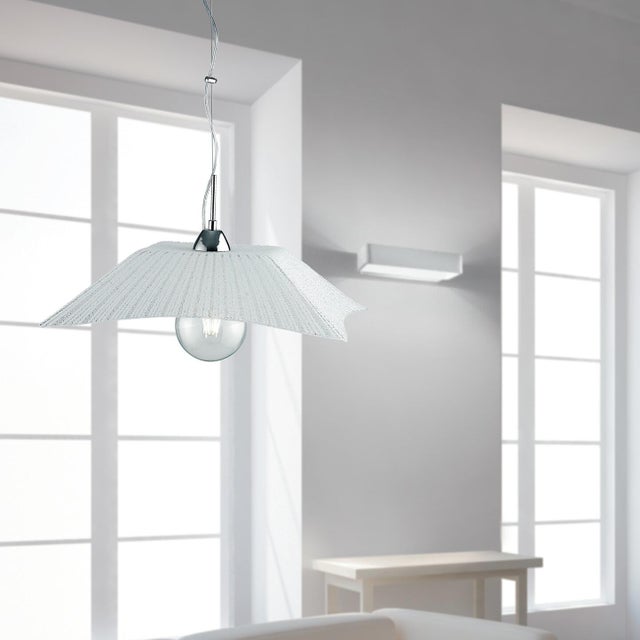 Lampadario Neoclassico Iside grigio paralume bianco E27 LUCE AMBIENTE DESIGN