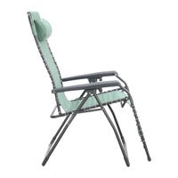 Sedia Sdraio GRAVITY ZERO Verde Con Cuscino E Poggiapiedi – Per Spiaggia E Giardino - Foto 2