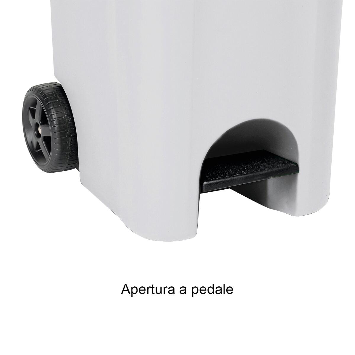 Pattumiera Urban Eco System con pedale bianco STEFANPLAST a pedale bianco 80 L - 7