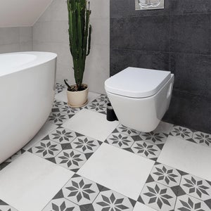 Piastrelle Autoadesive Effetto Legno Grigio - Vinile PVC, 24 Pezzi 90x15 Cm, Impermeabili