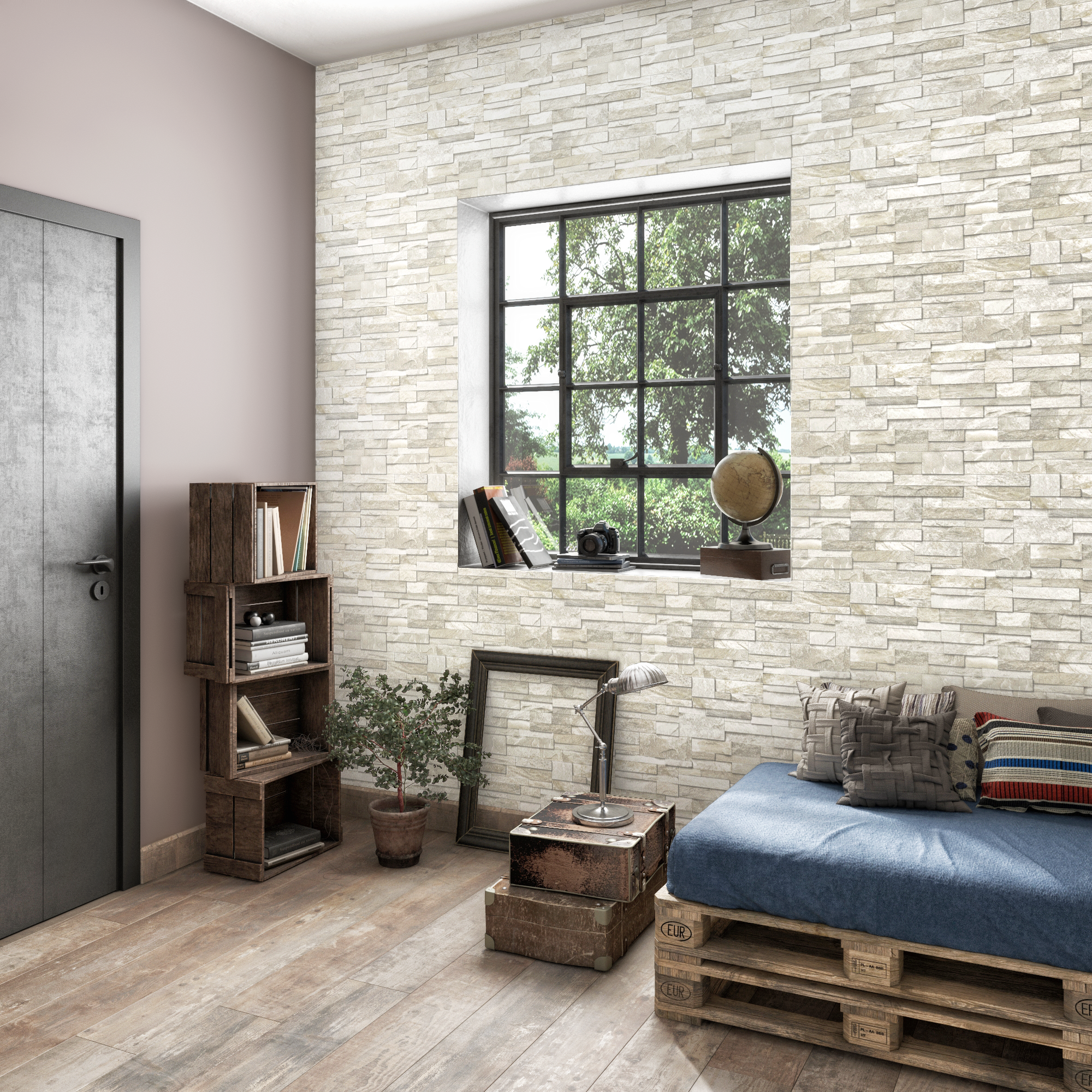 Papel de parede Pedra bege Inspire - 9