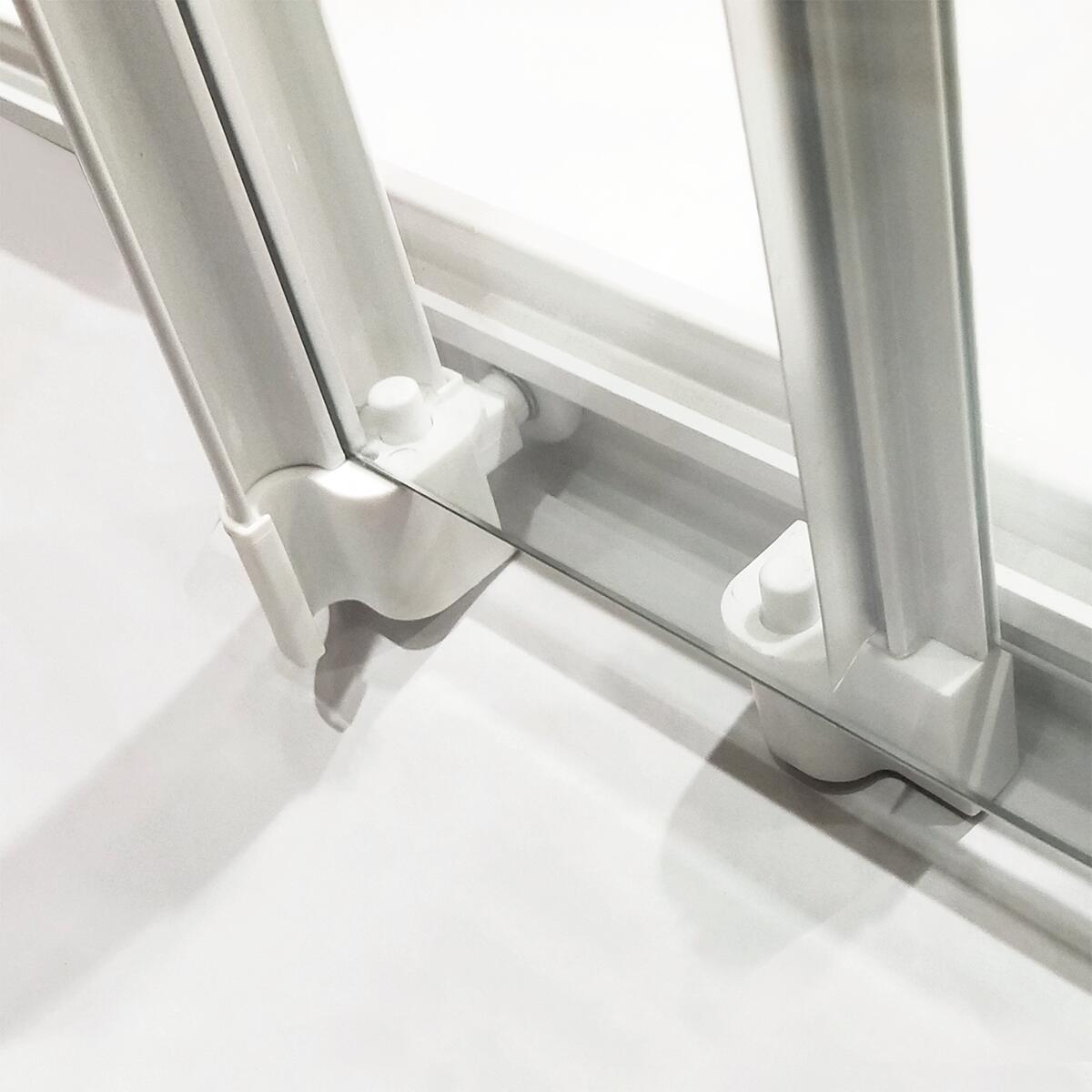Porta doccia scorrevole Essential, L 117-120 cm x H 185 cm x SP 4 mm, profilo bianco, vetro serigrafato - 5