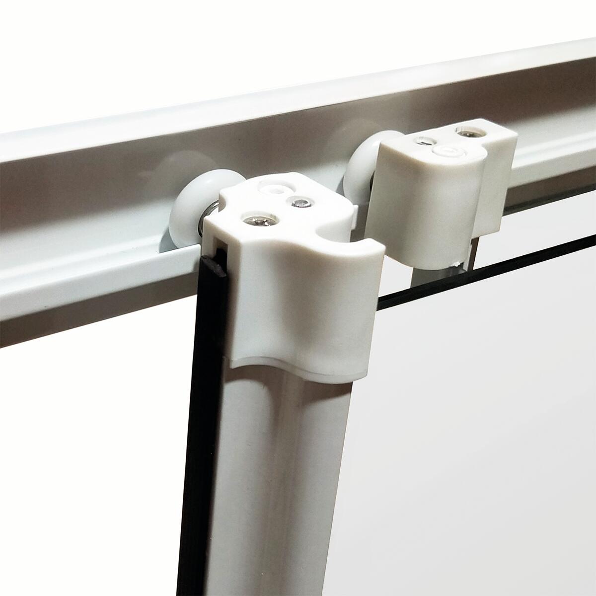 Porta doccia scorrevole Essential, L 117-120 cm x H 185 cm x SP 4 mm, profilo bianco, vetro serigrafato - 7