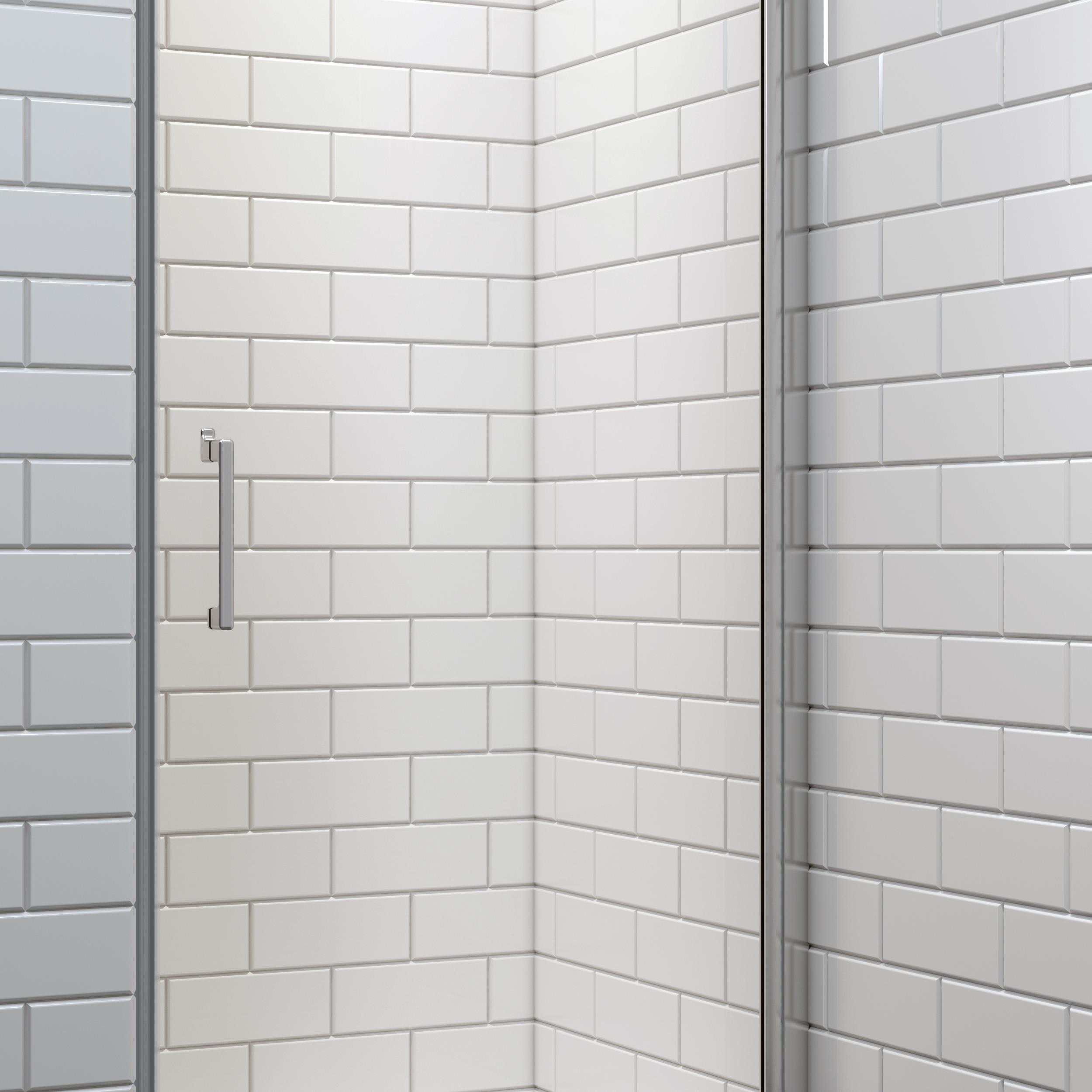 Porte de douche pivotante transparent, chromé 100 cm, Remix - 3