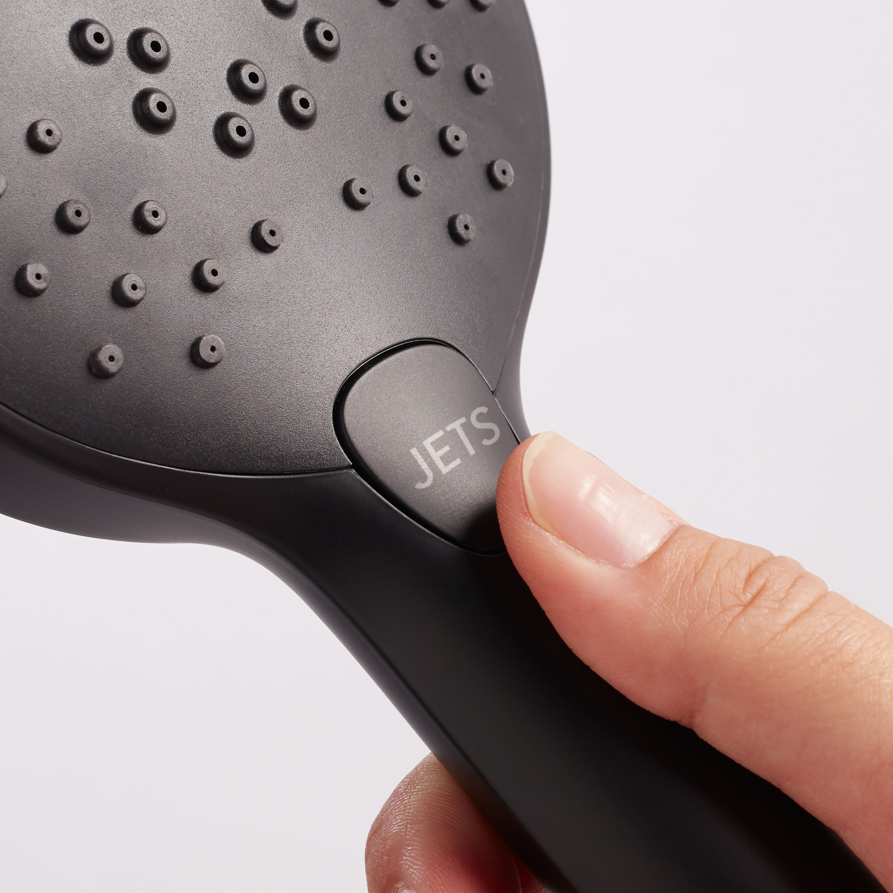 Alcachofa de ducha + flexo + soporte SENSEA Bora negro con 3 funciones - 9