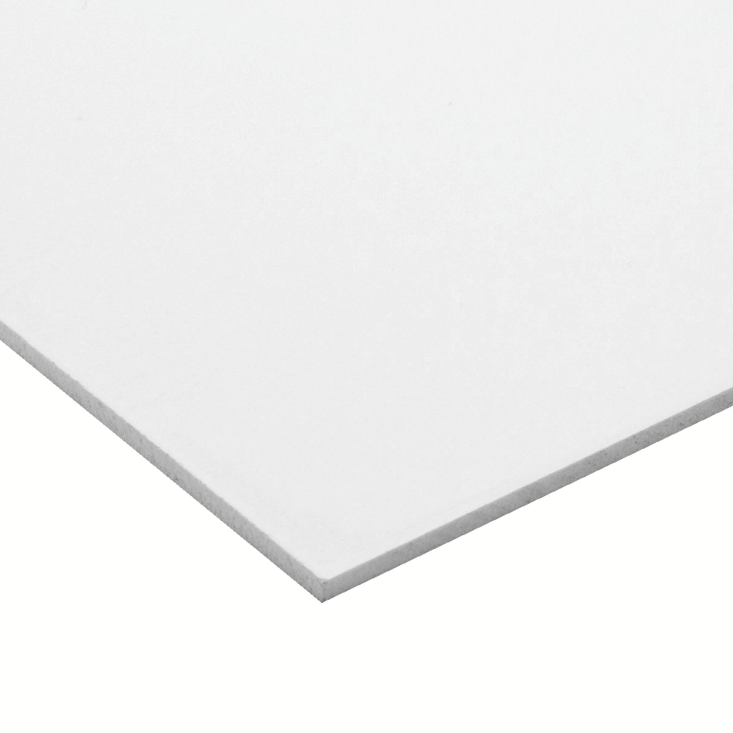 A+H Lastra di plastica dura in PVC, 2000 X 1000 mm con pellicola di  protezione unilaterale – 1 mm/2 mm, Bianco