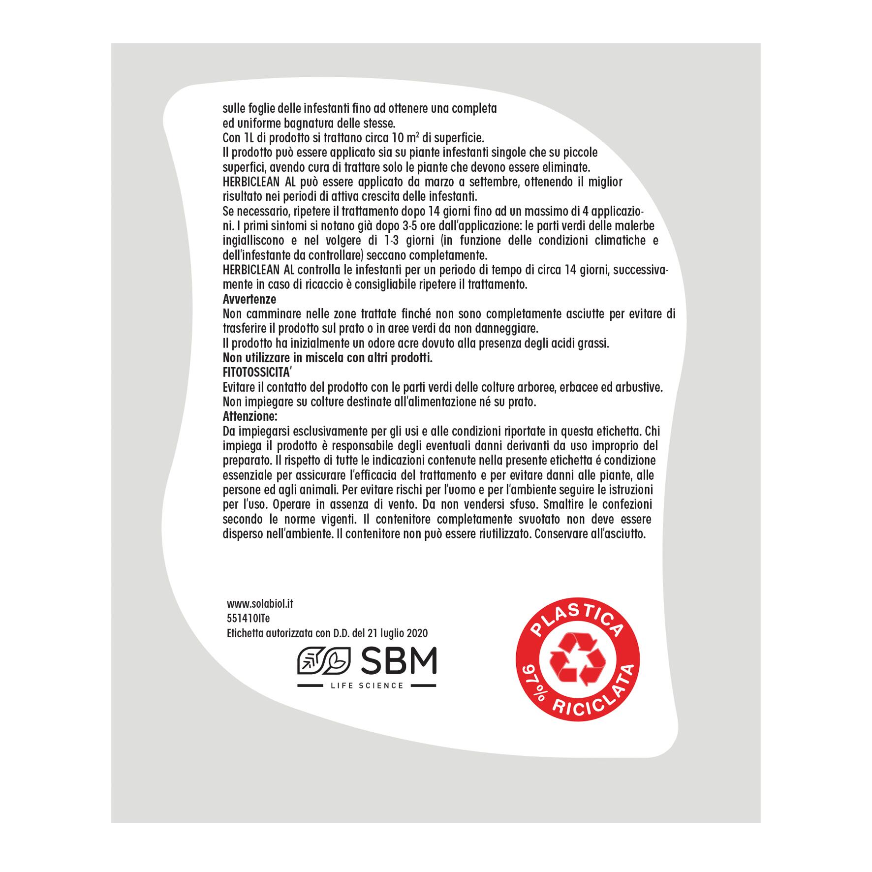 Diserbante prato SOLABIOL HERBICLEAN 1 LT - 4