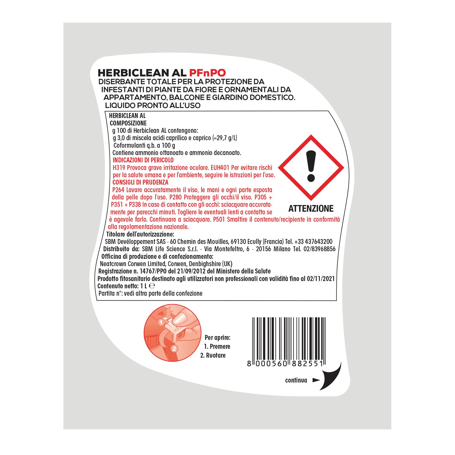 Diserbante prato SOLABIOL HERBICLEAN 1 LT - 2