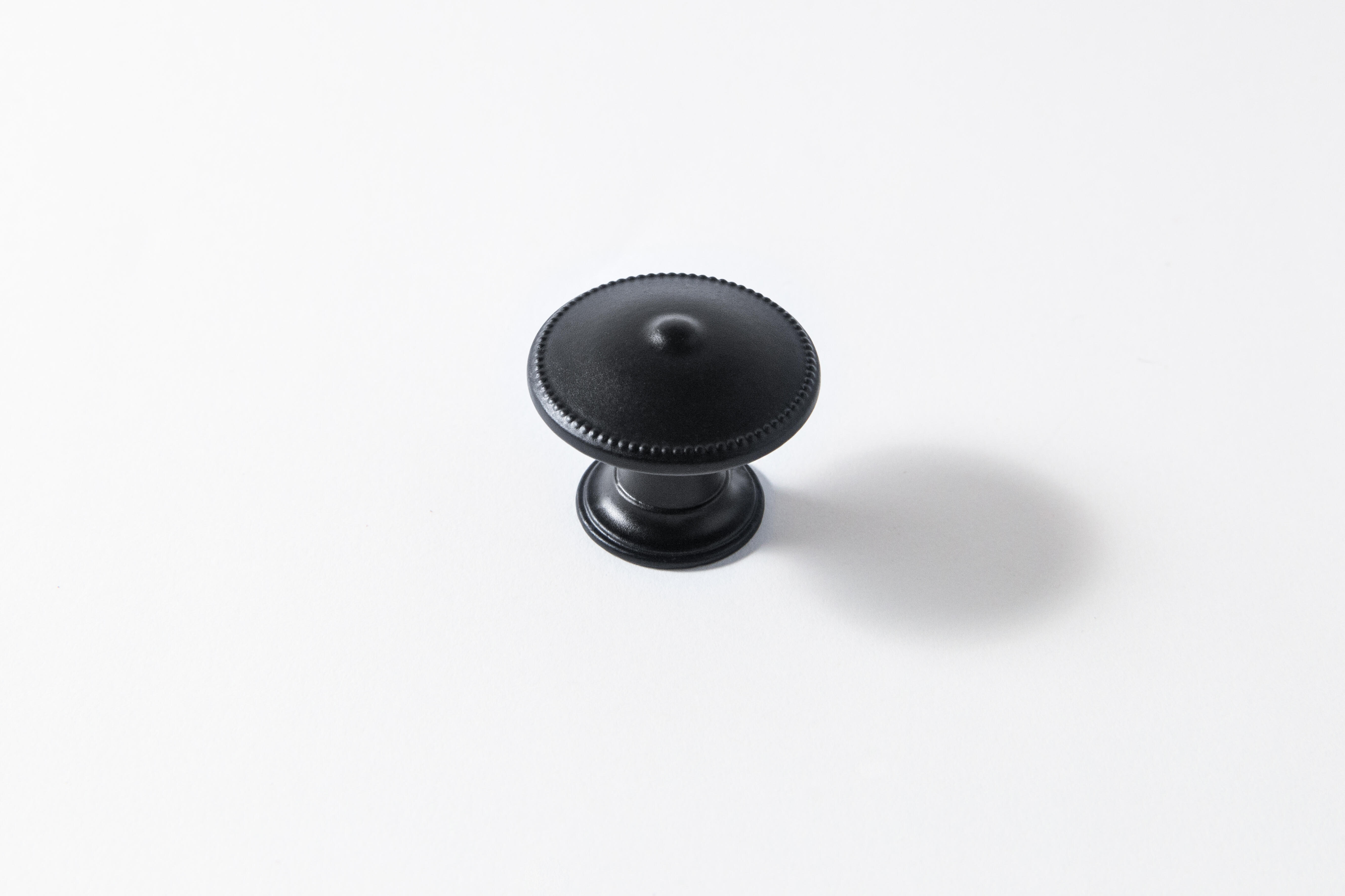 4 boutons de meuble ronds Eye, zamak noir verni, Diam.30 mm - 6