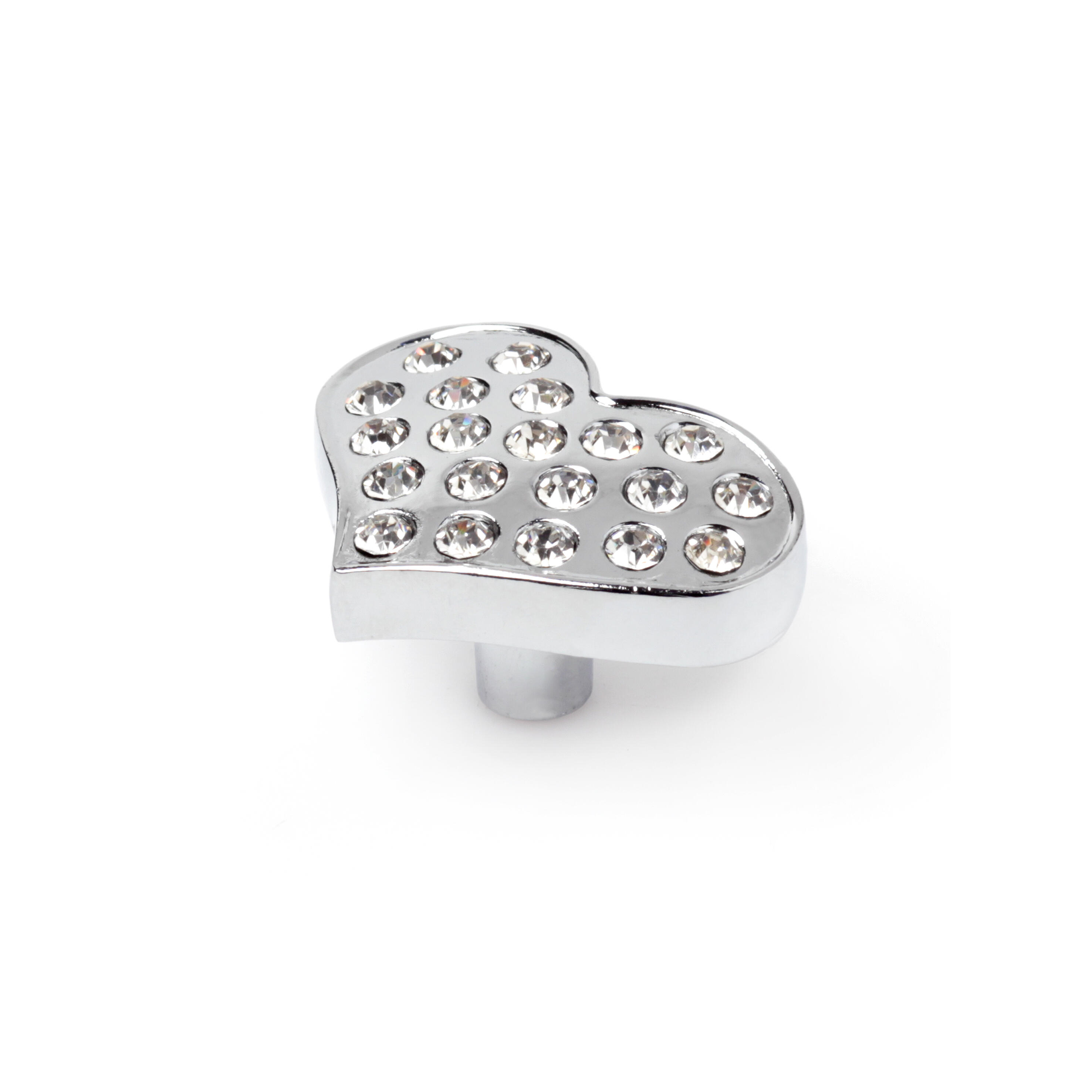 Bouton de meuble Coeur zamak, argent REI H.20 x l.36 x P.27 mm - 2