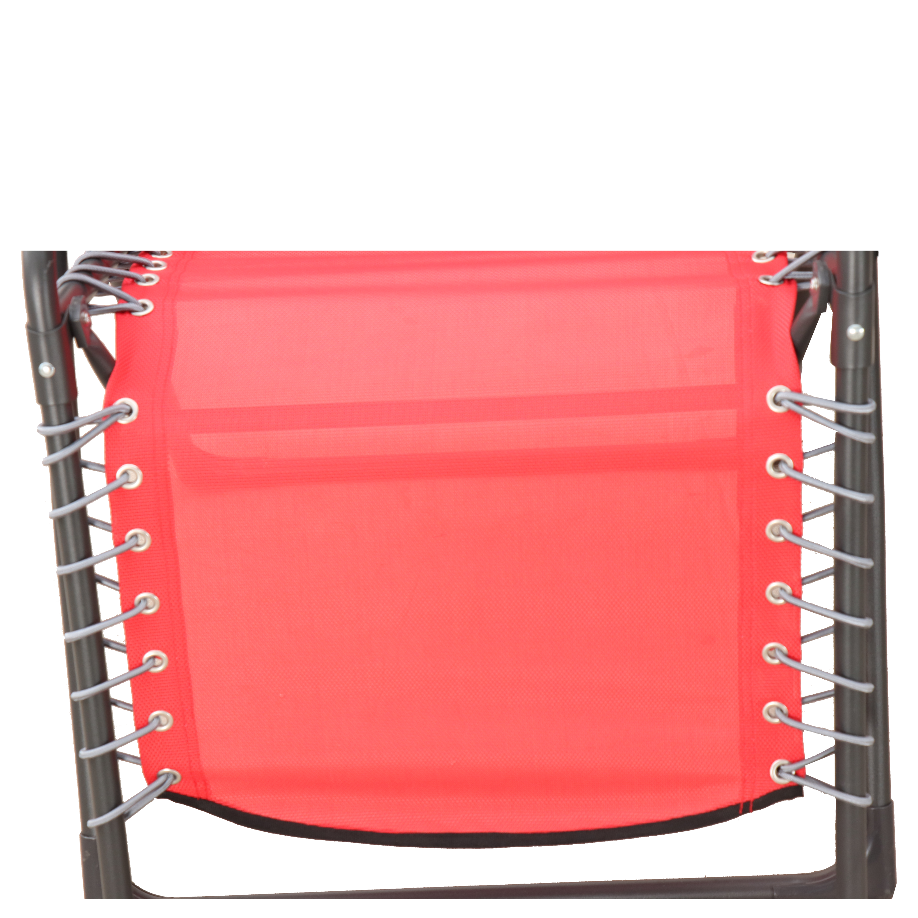 Sedia da giardino con cuscino rosso e braccioli Zero Gravity struttura in acciaio, seduta in textilene rosso - 10