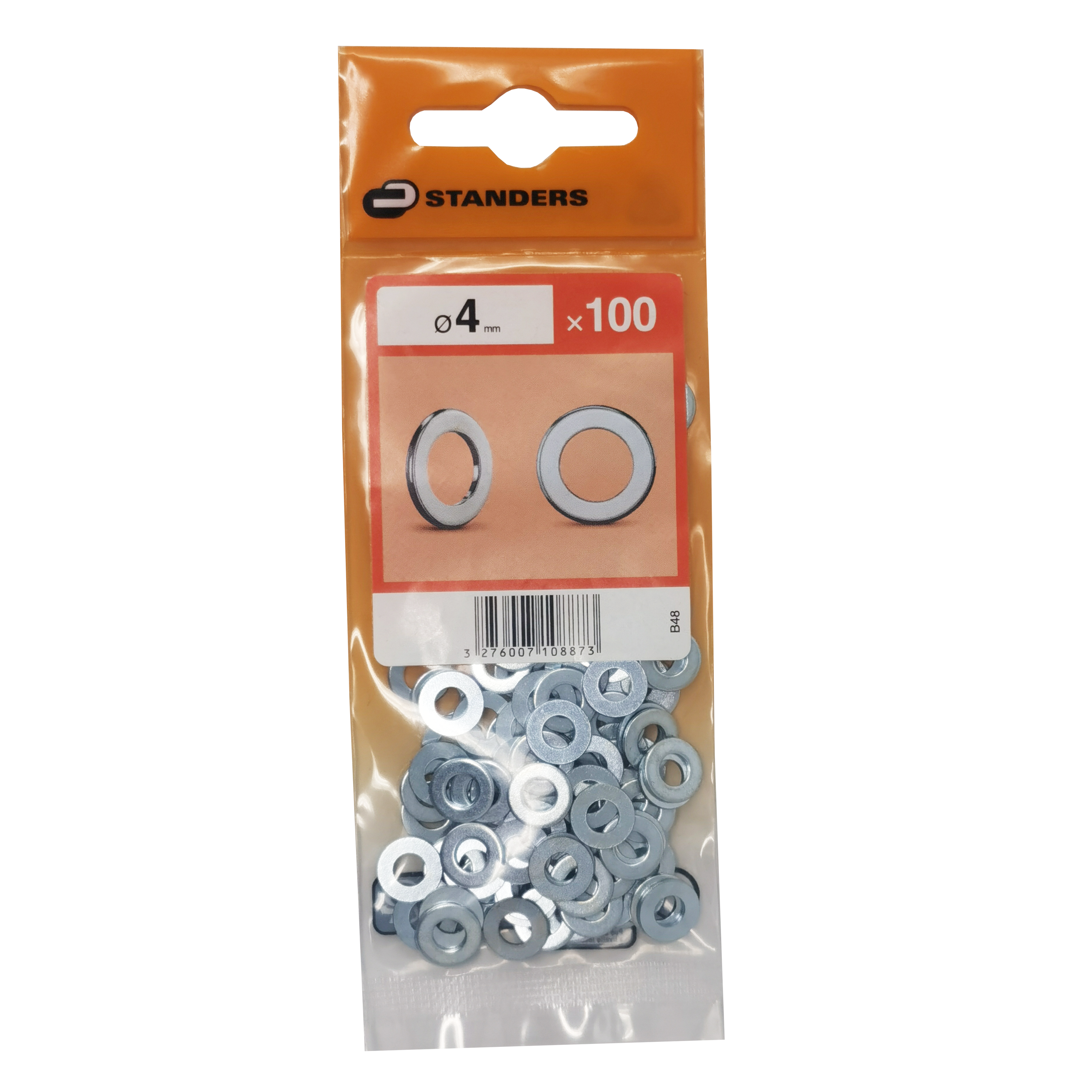 Podkładka płaska 4 mm 100 szt. Standers - 4