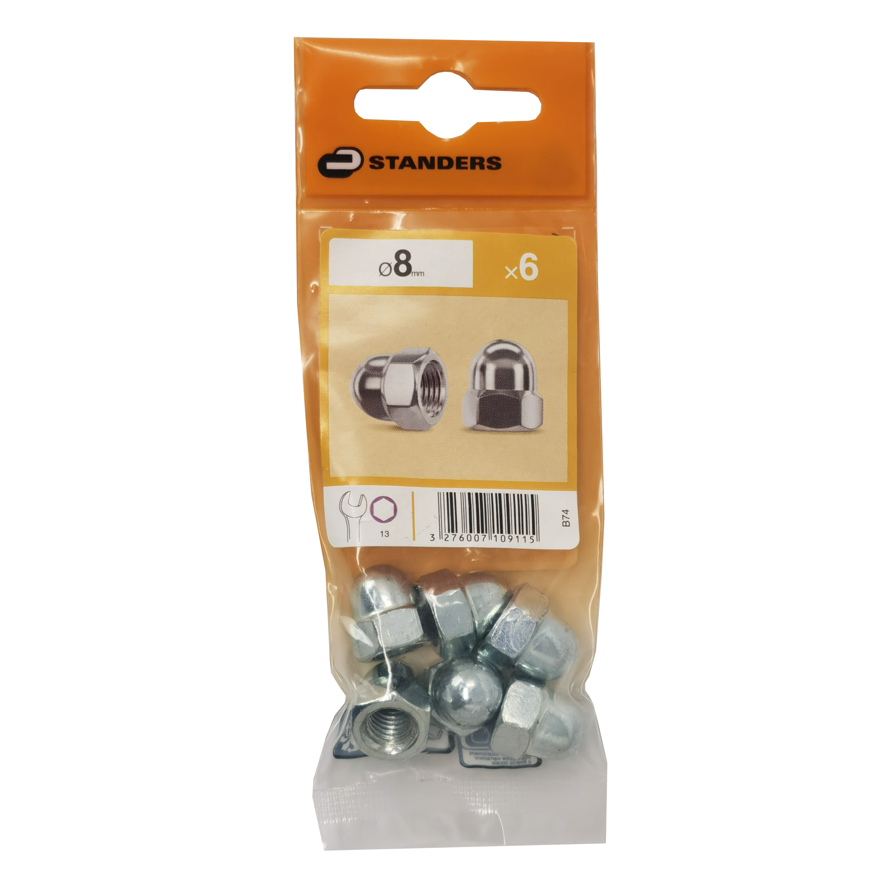 6 porcas cegas STANDERS MAMA ZINCO D8 - 3