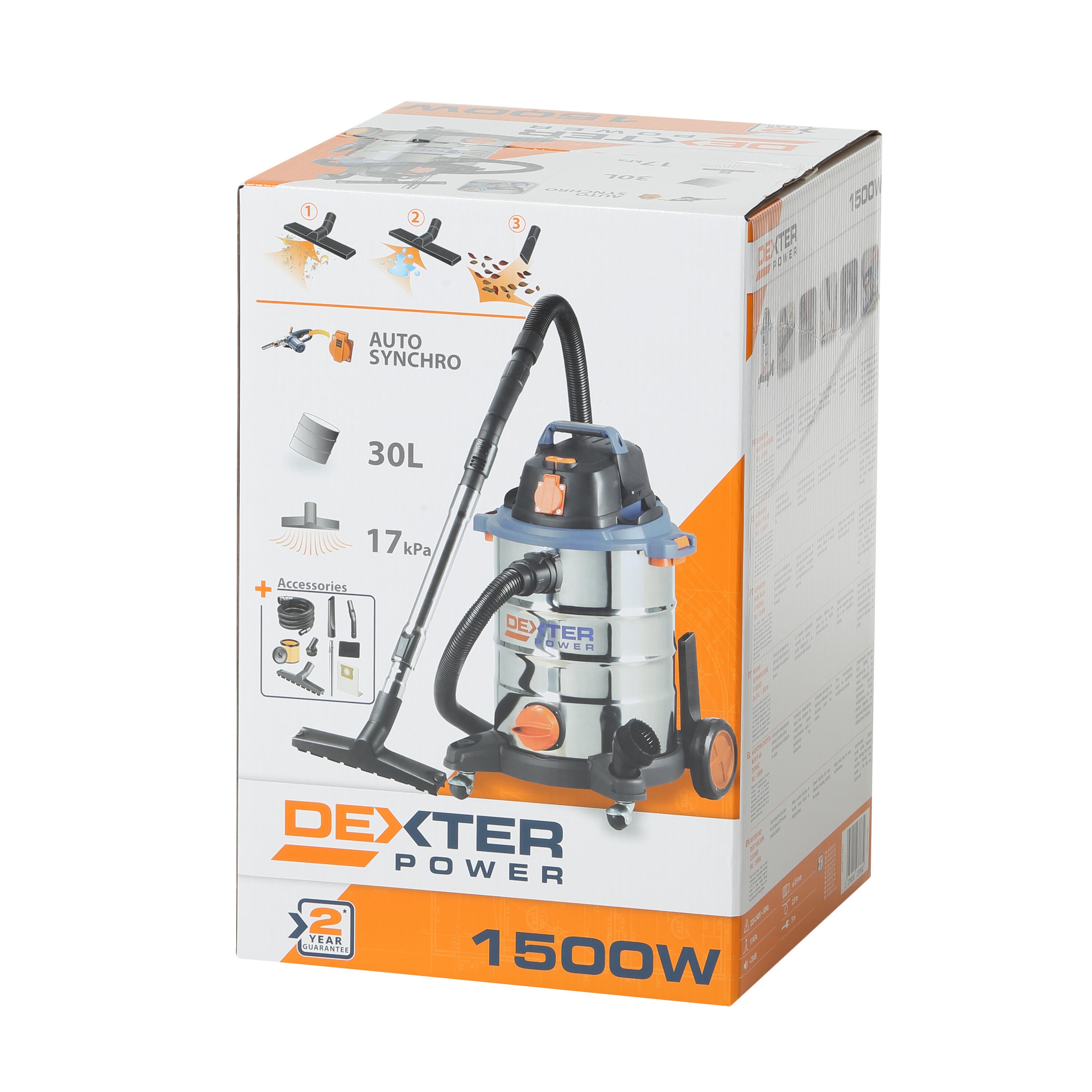 Aspirador seco/húmido DEXTER POWER 1500W 30L - 7