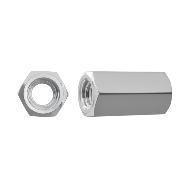 Lot de 4 Manchon taraudé acier zingué, L.24 x Diam.8 mm STANDERS