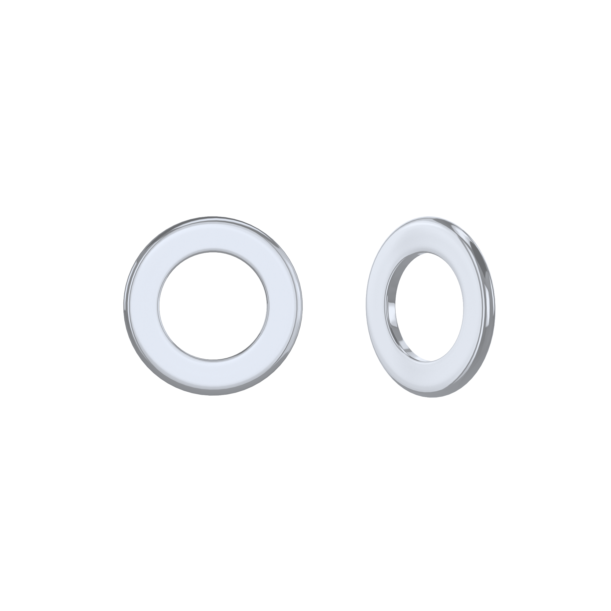 20 anilhas planas estreitas aço zincado com 8 mm de Ø interno - 4