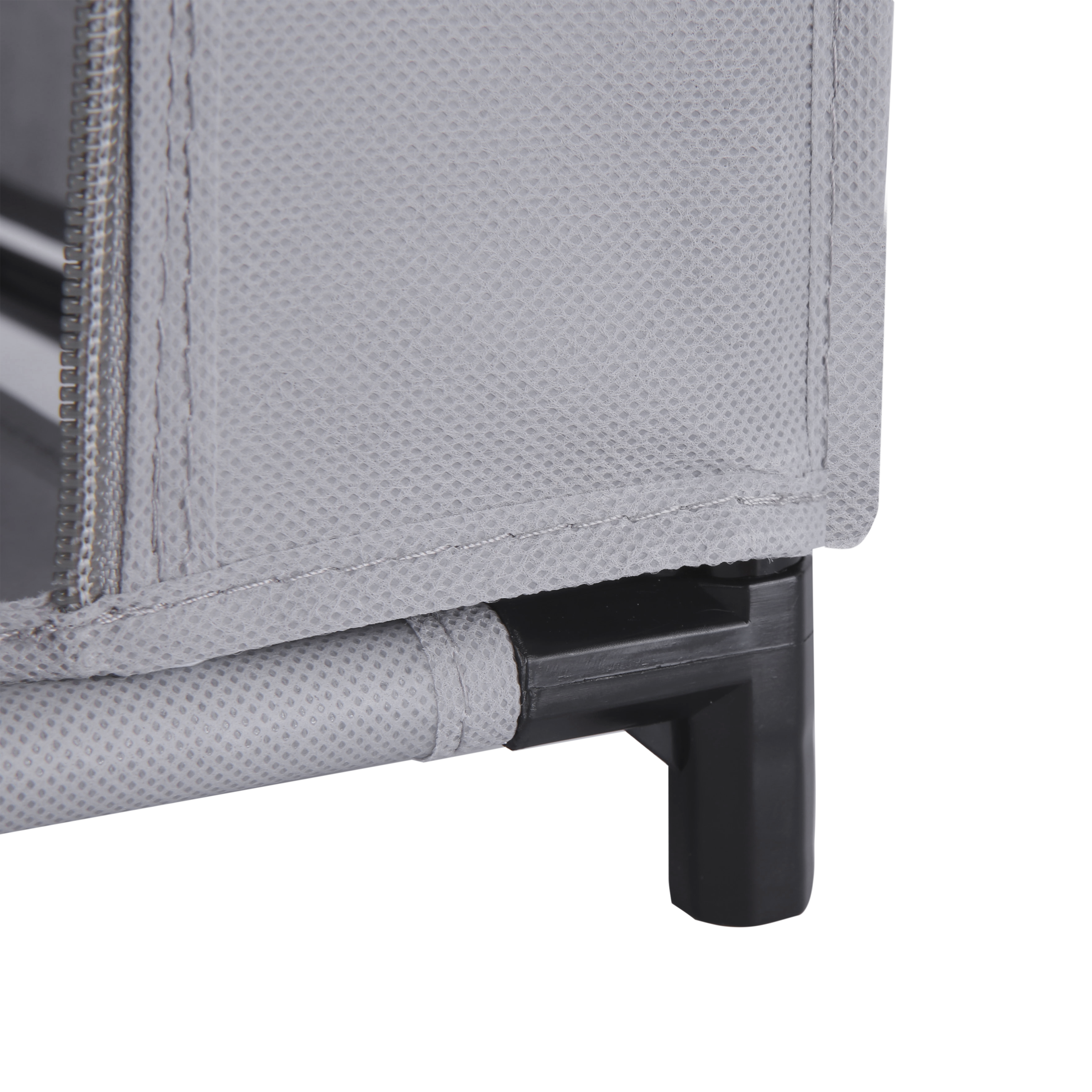 Zapatero Spaceo de tejido gris con 1 compartimento para 15 pares 60x90x35 cm - 6