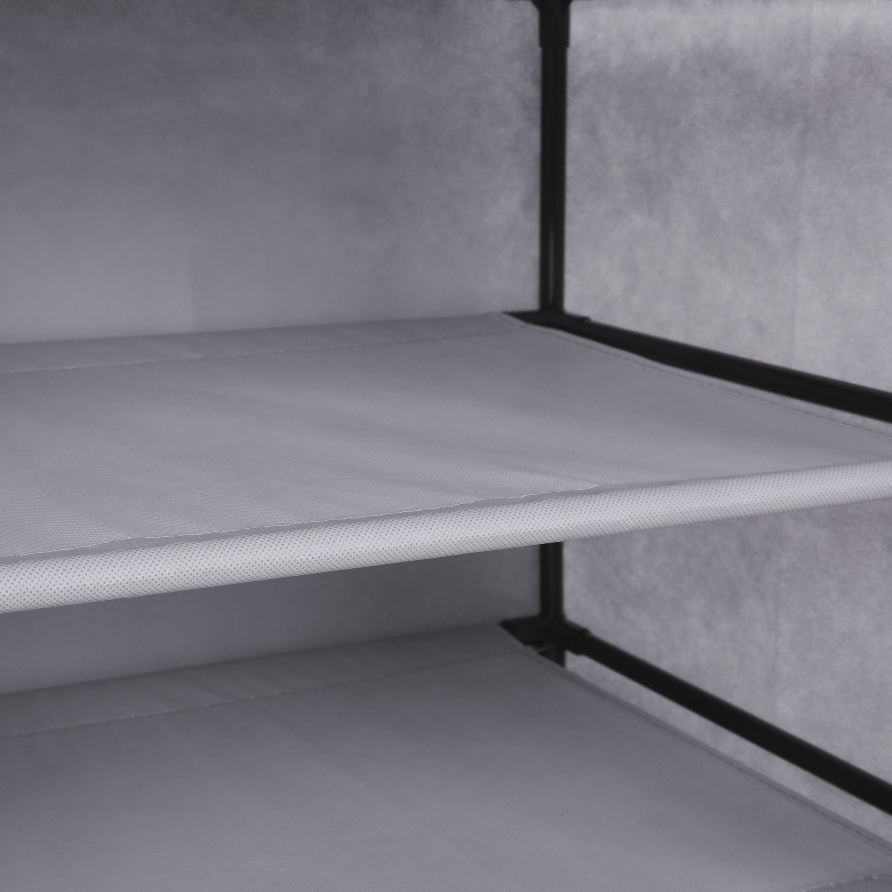 Zapatero Spaceo de tejido gris con 1 compartimento para 15 pares 60x90x35 cm - 15