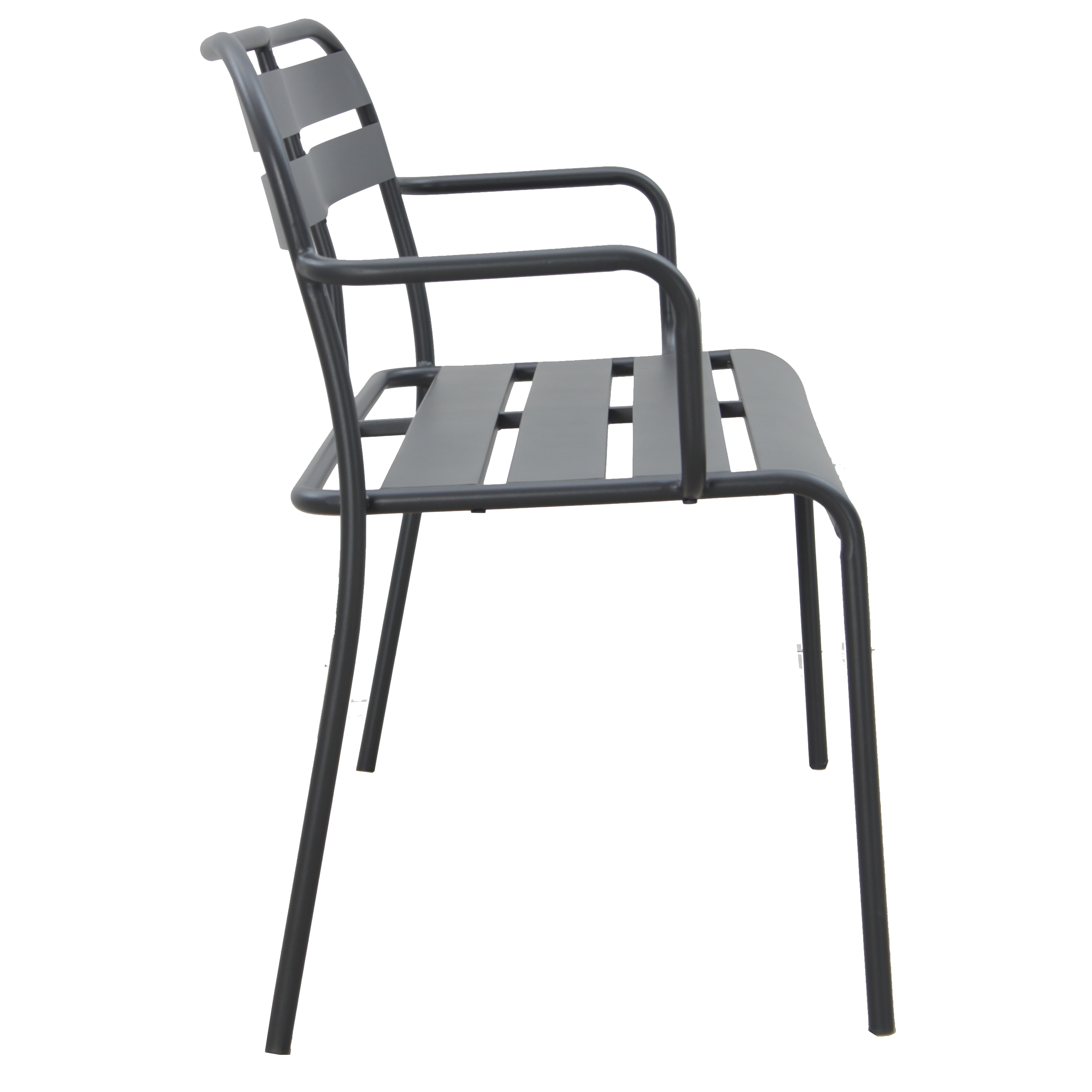 Panca da giardino in acciaio antracite Cafe, 2 posti - 9