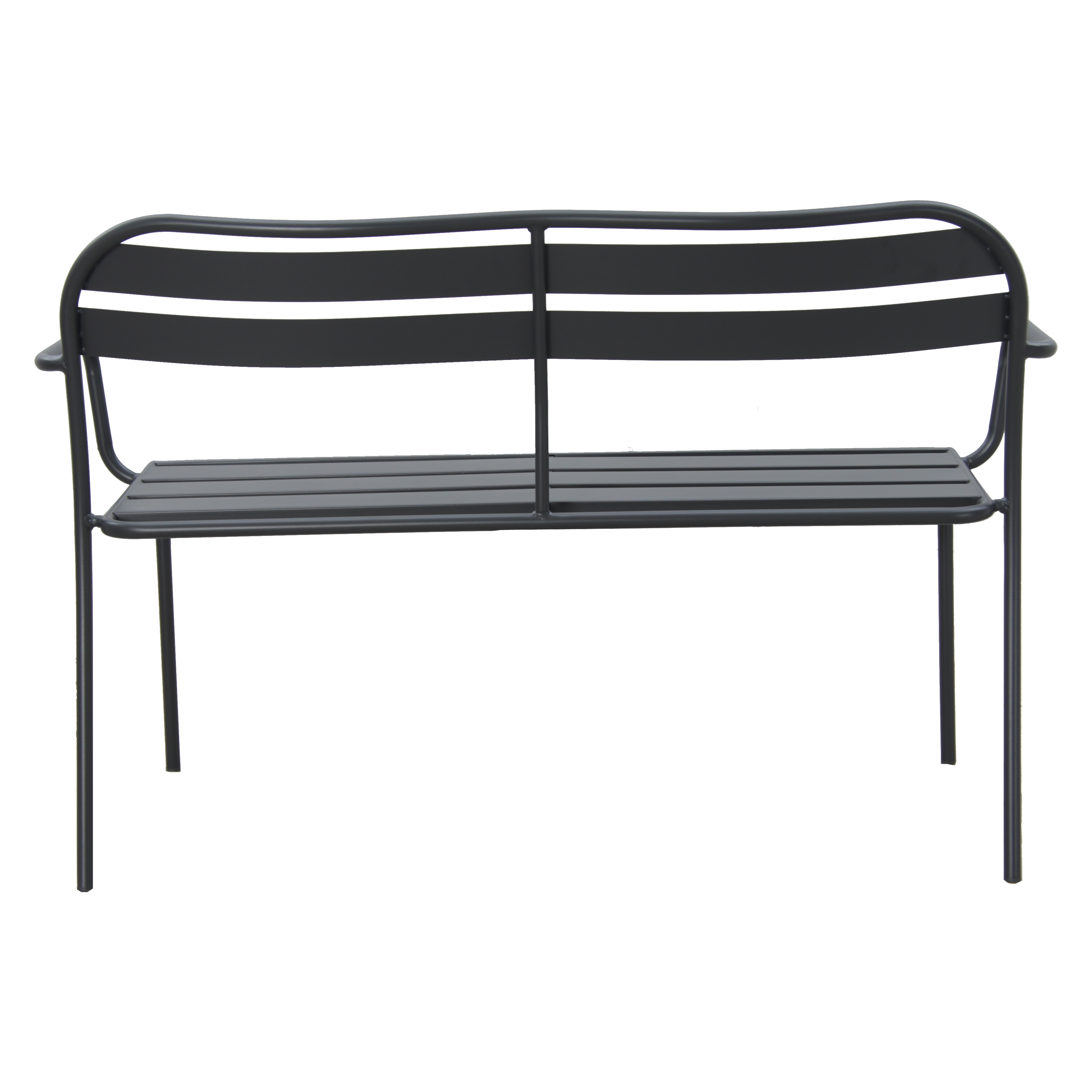 Panca da giardino in acciaio antracite Cafe, 2 posti - 8