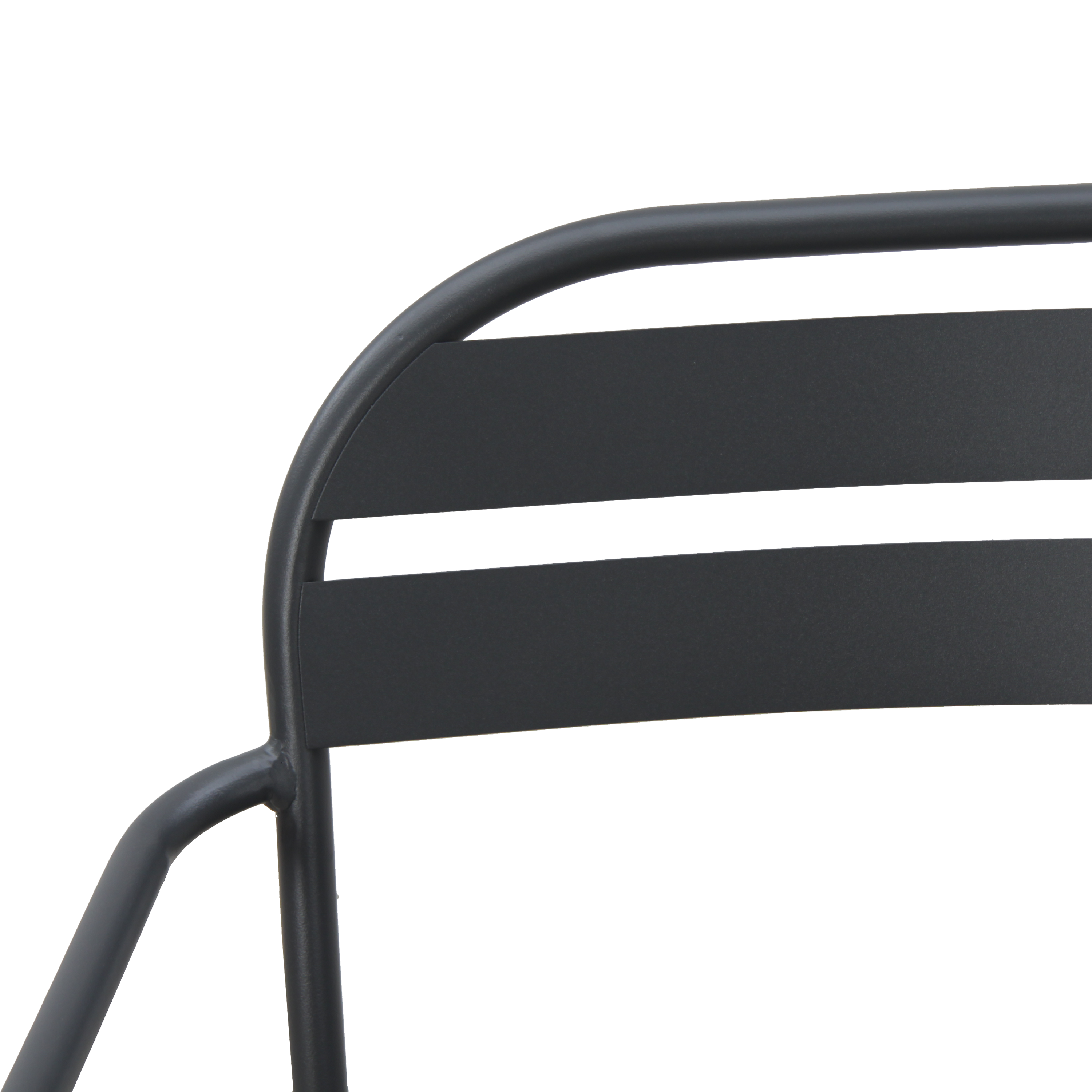 Panca da giardino in acciaio antracite Cafe, 2 posti - 12