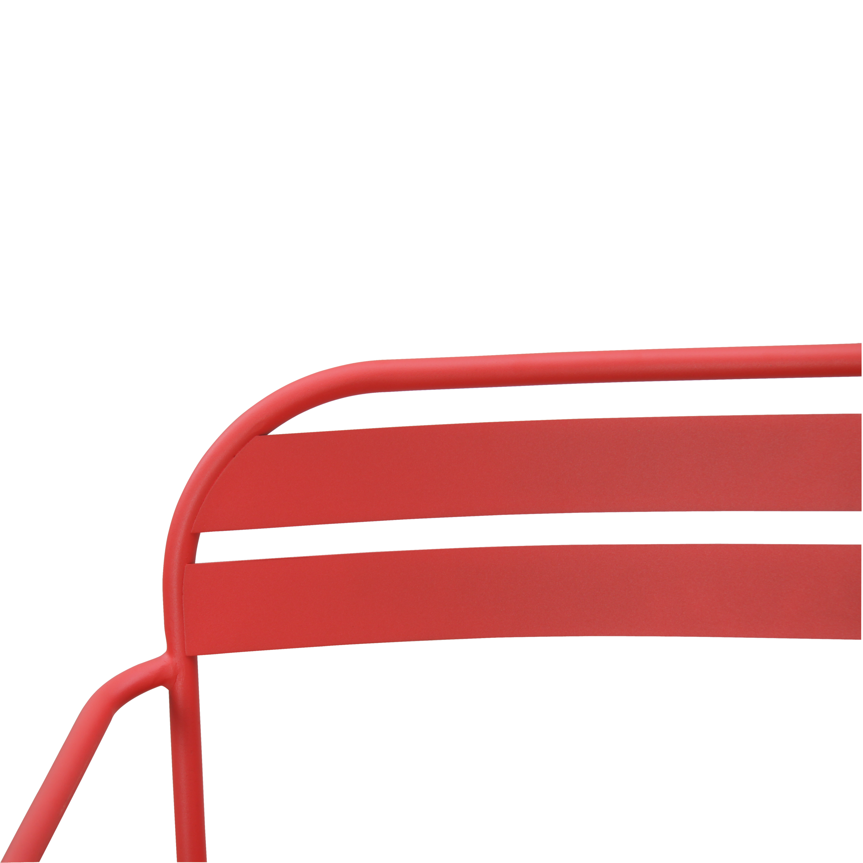 Banco de jardim METAL 118CM VERMELHO - 5