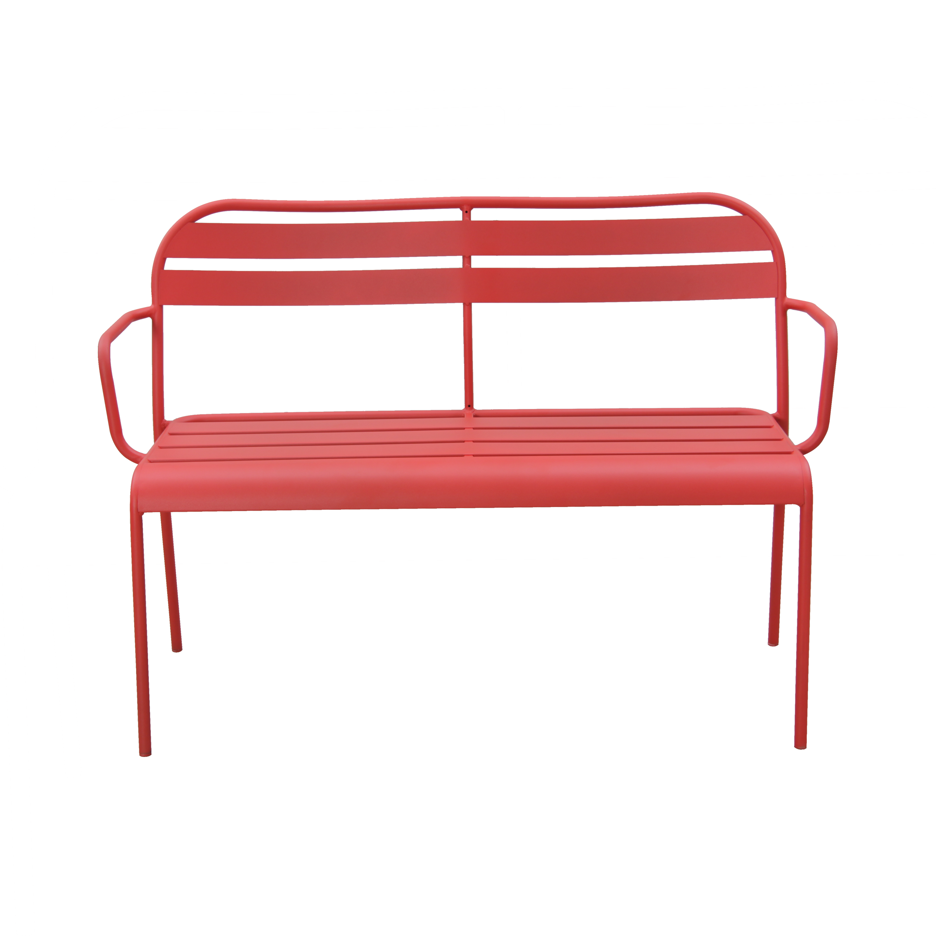 Banco de jardim METAL 118CM VERMELHO - 2