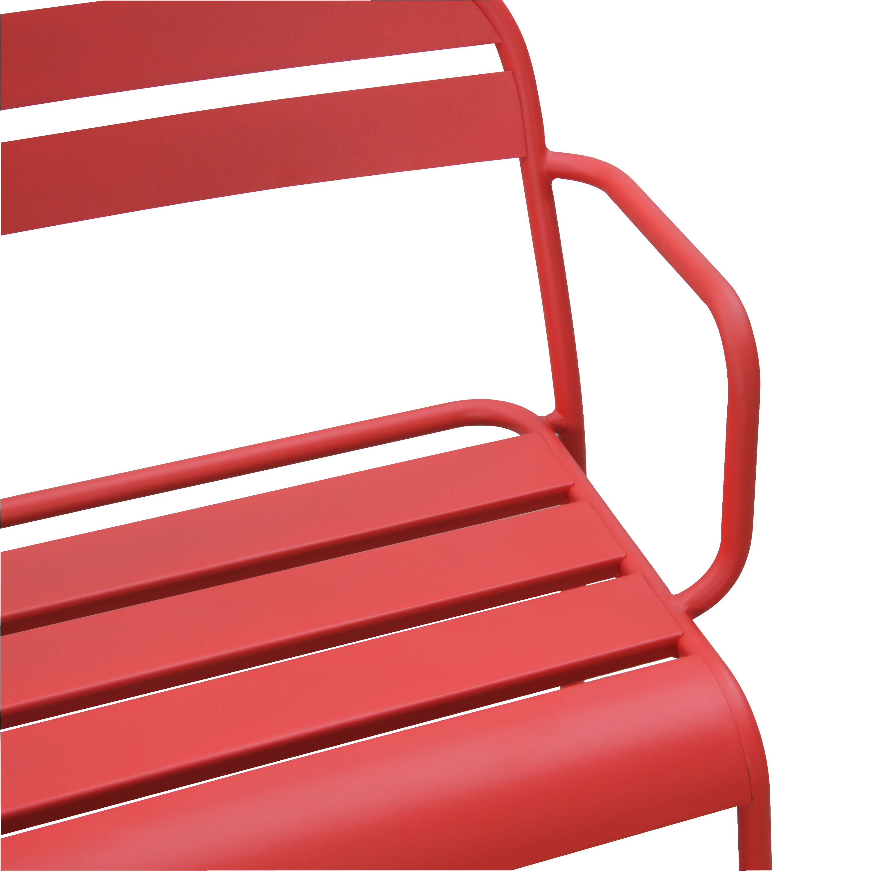 Banco de jardim METAL 118CM VERMELHO - 6