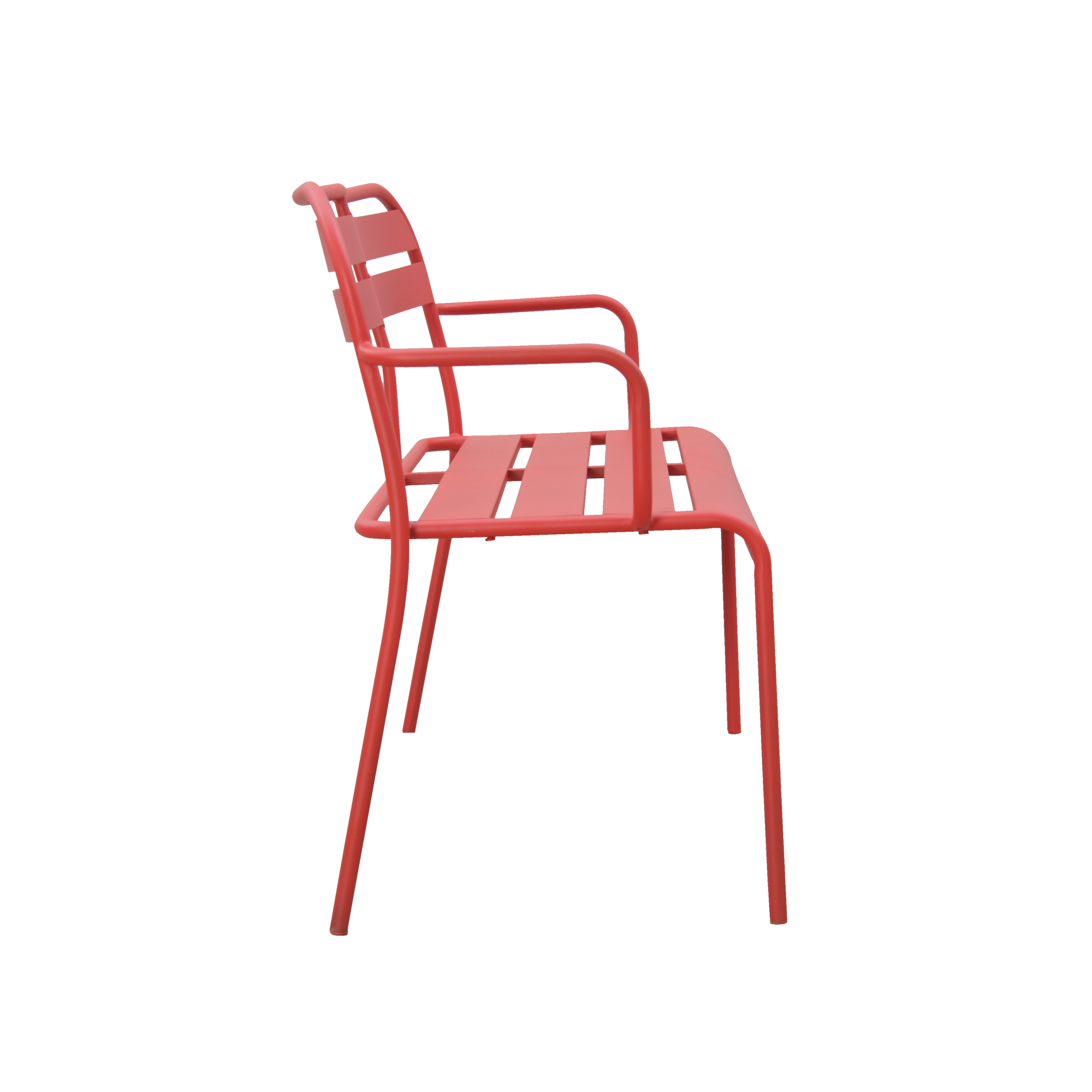 Banco de jardim METAL 118CM VERMELHO - 13
