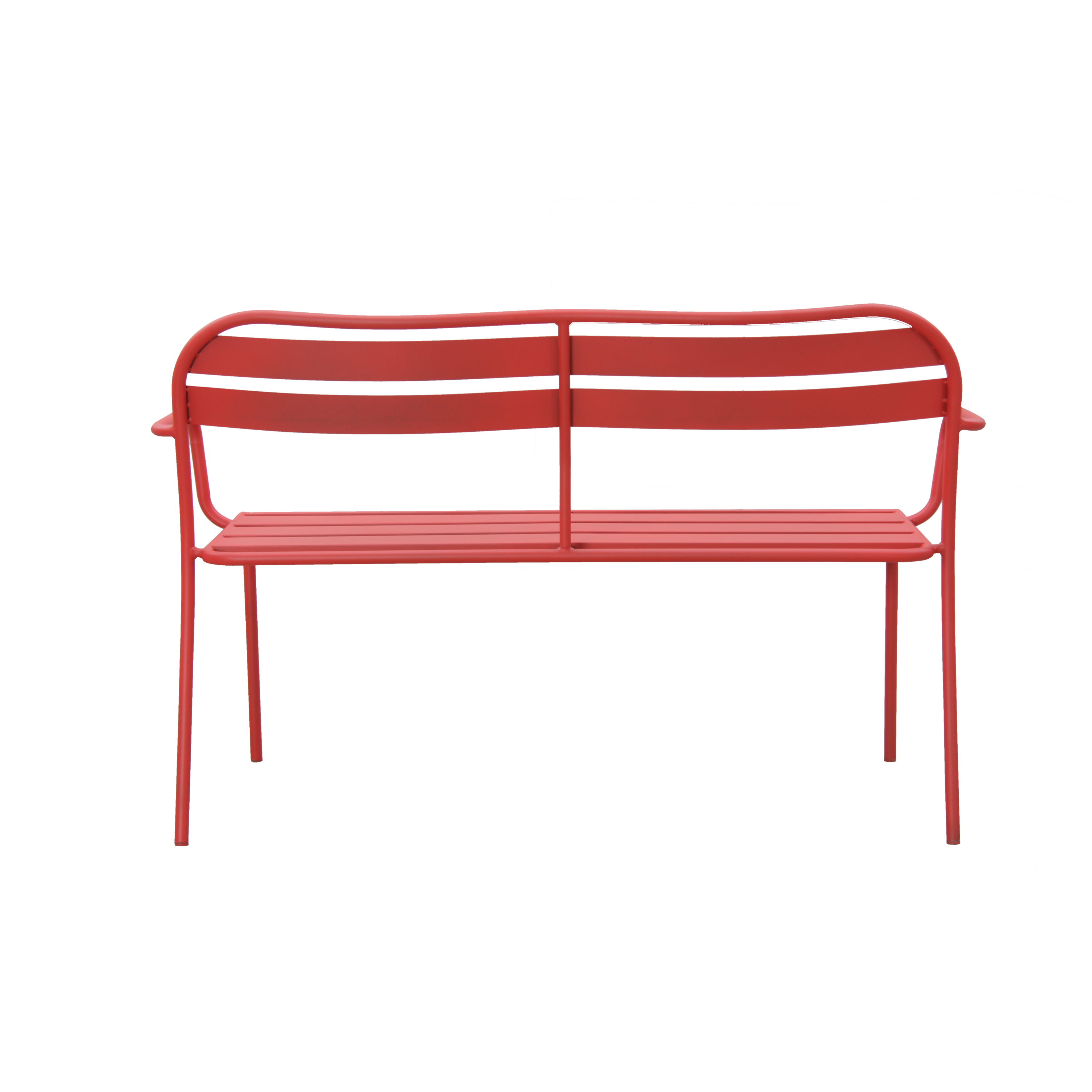 Banco de jardim METAL 118CM VERMELHO - 14