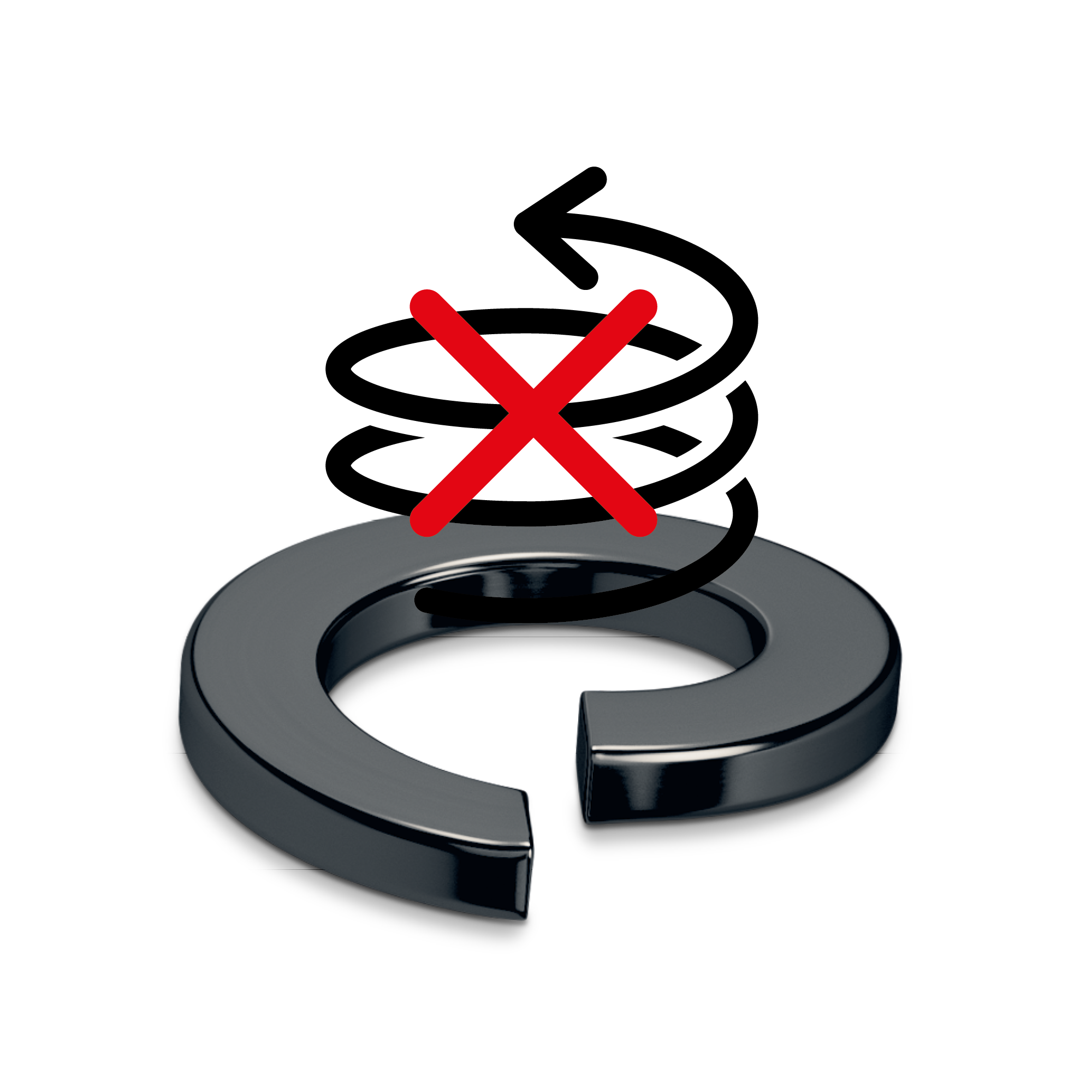 20 anilhas STANDERS DE MOLA AÇO PRETO D10 - 3