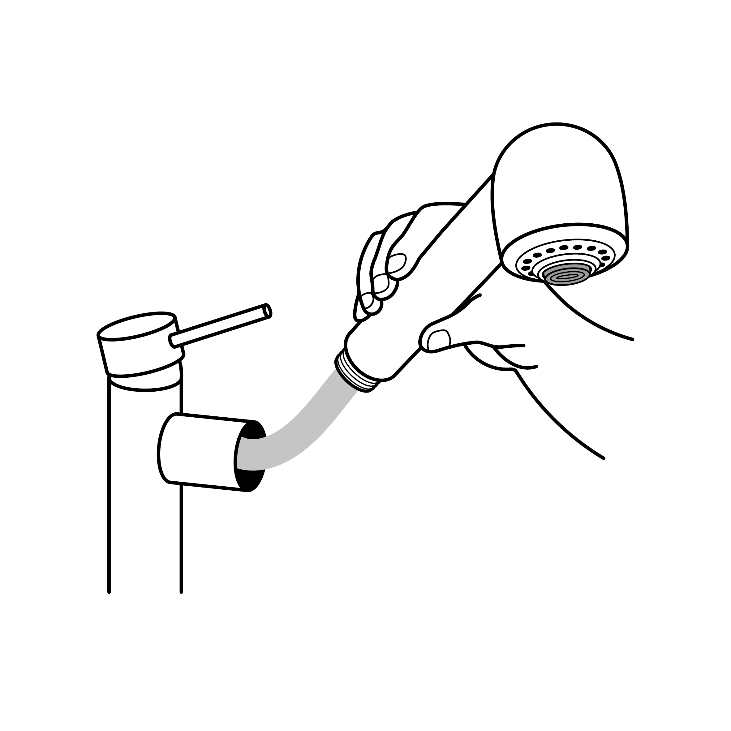 Douchette chromé pour évier, 2 jets, économie d'eau, EQUATION - 3