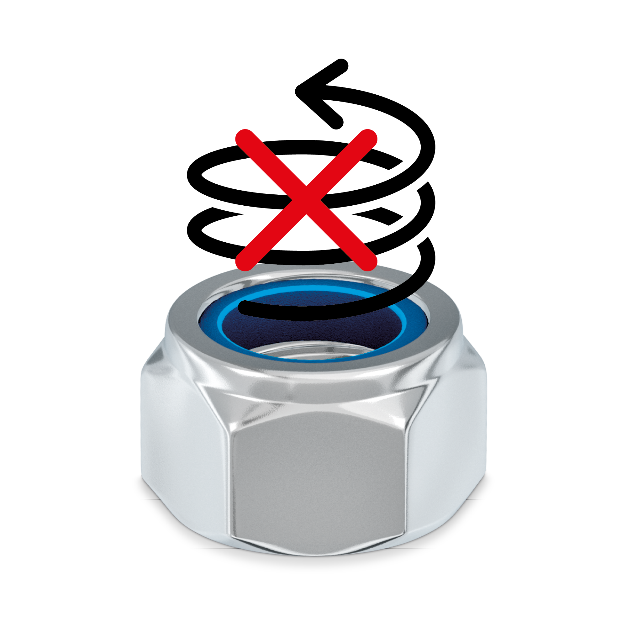 50 porcas STANDERS AUTOBLOCANTE ZINCO D10 - 3