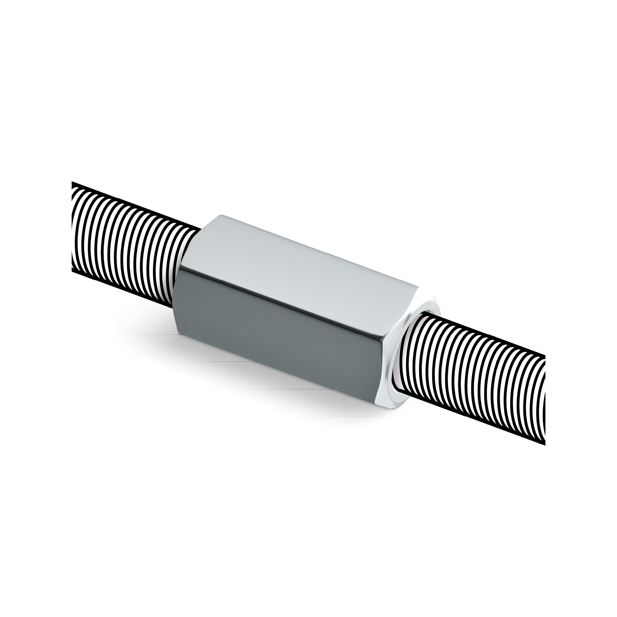 4 porcas de ligação STANDERS ROSCA INTERIOR AÇO CROMADO D8 - 4