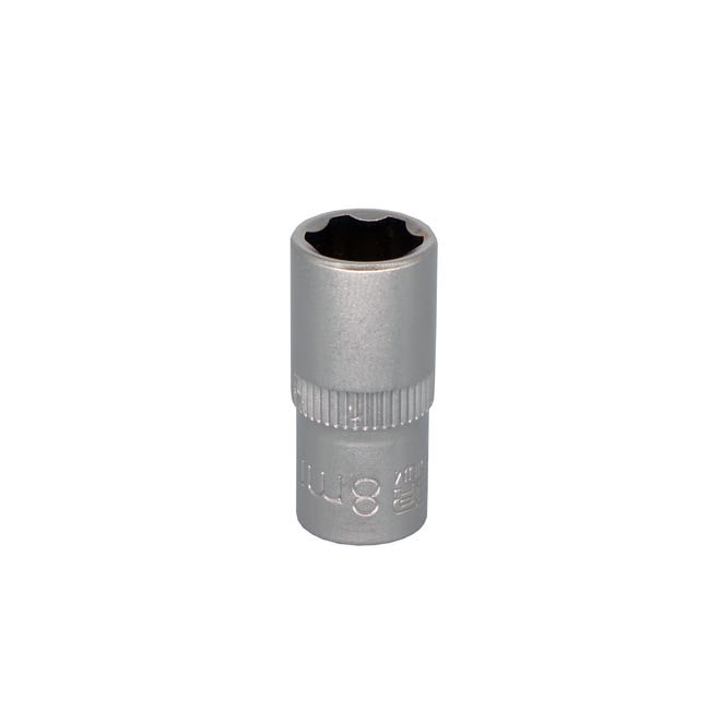Chiave a bussola femmina esagonale DEXTER 1/4 8 mm in acciaio cromato L25 mm | Leroy Merlin Chiave a bussola femmina esagonale DEXTER 1/4 8 mm in acciaio cromato L25 mm | Leroy Merlin