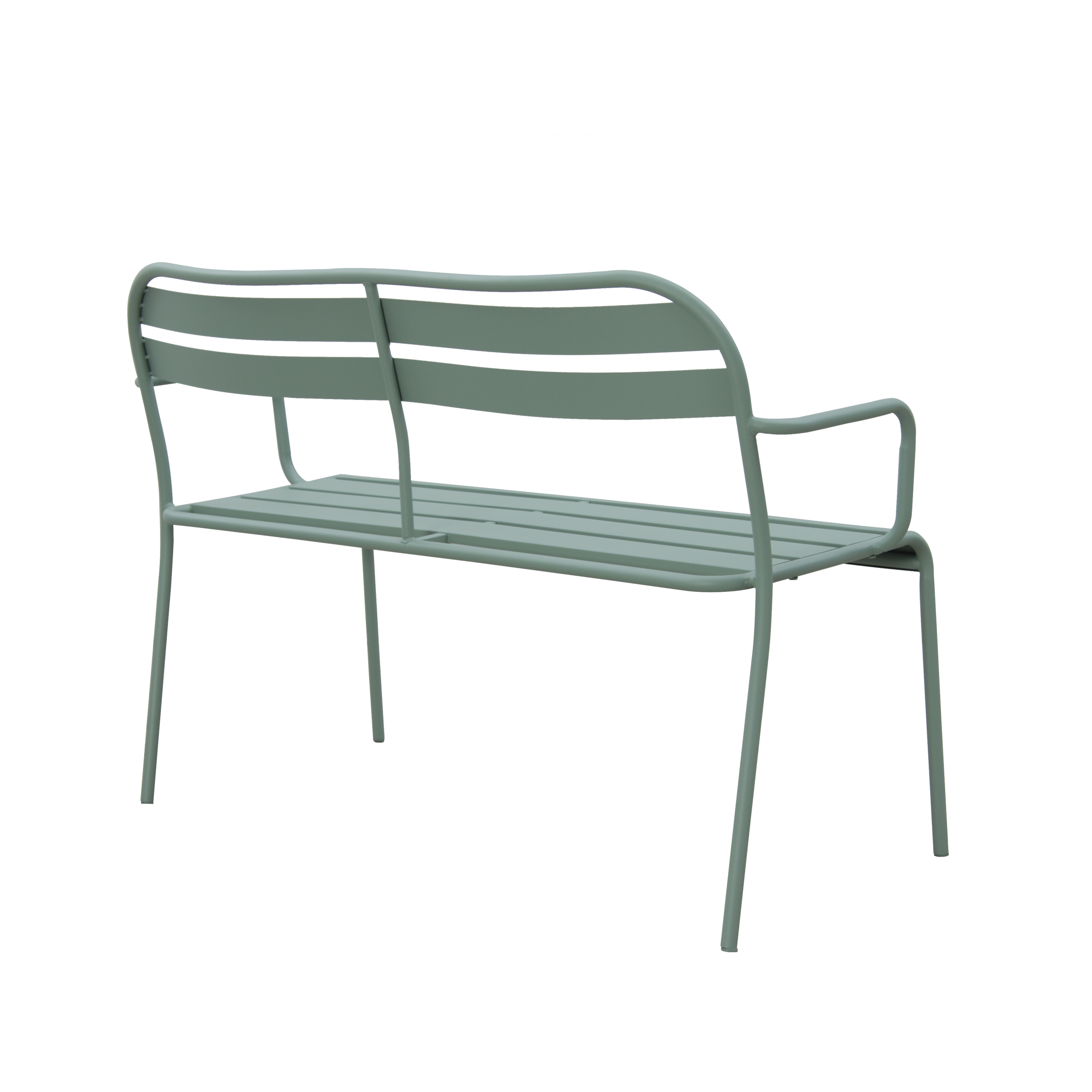 Banco de jardim METAL 118CM VERDE AGAVE - 14