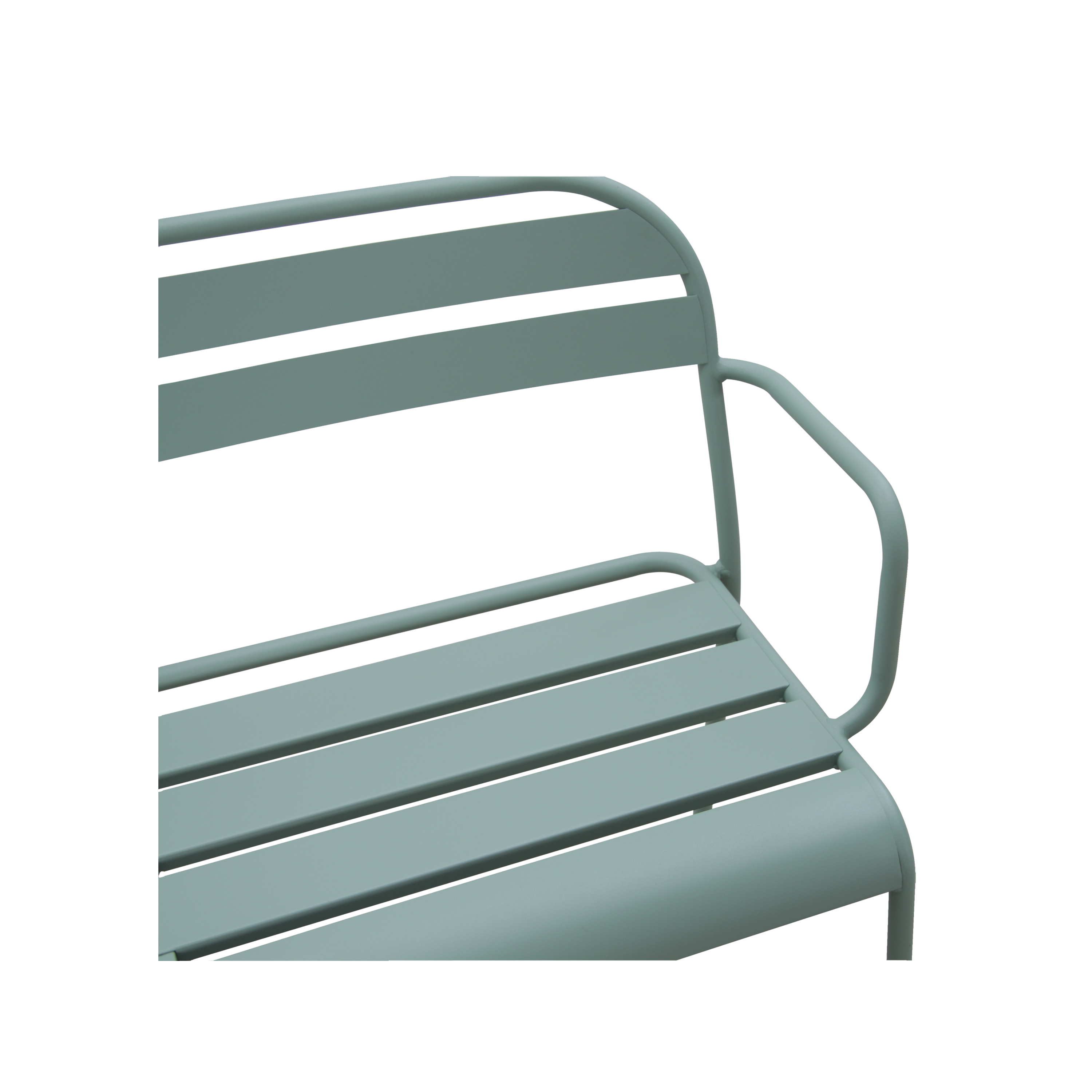 Banco de jardim METAL 118CM VERDE AGAVE - 7