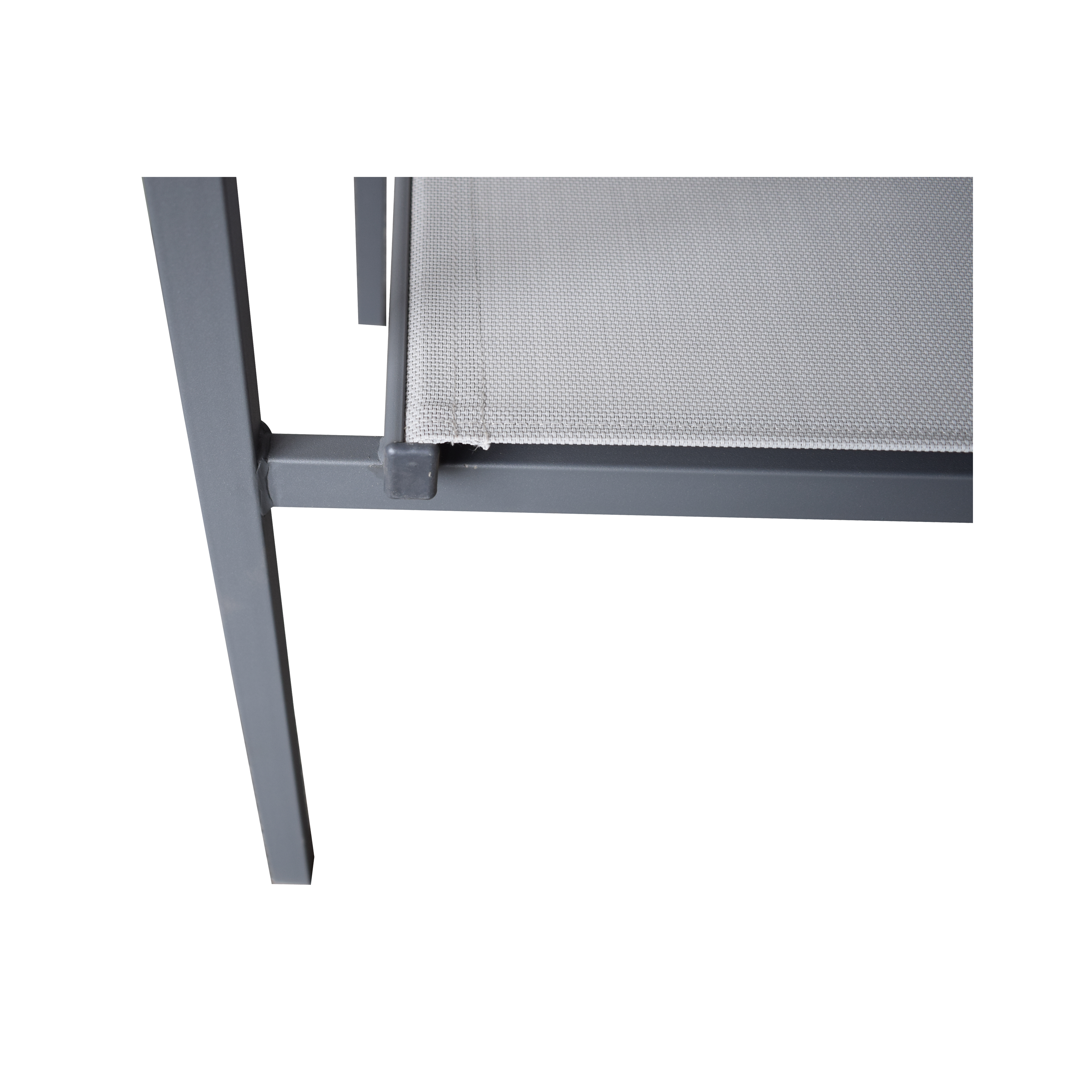 Sedia da giardino con braccioli Contemporary, struttura e seduta in textilene antracite - 6