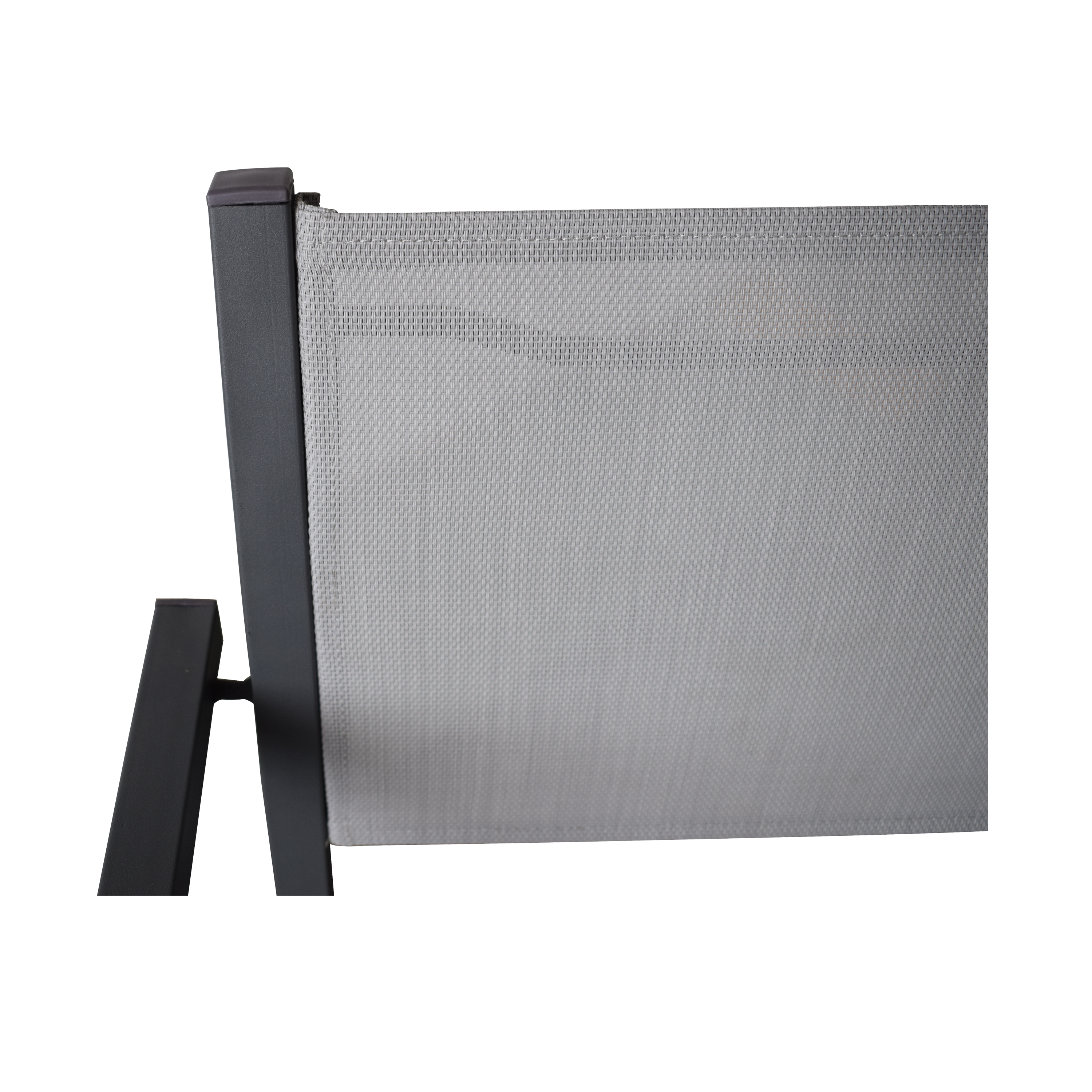 Sedia da giardino con braccioli Contemporary, struttura e seduta in textilene antracite - 4