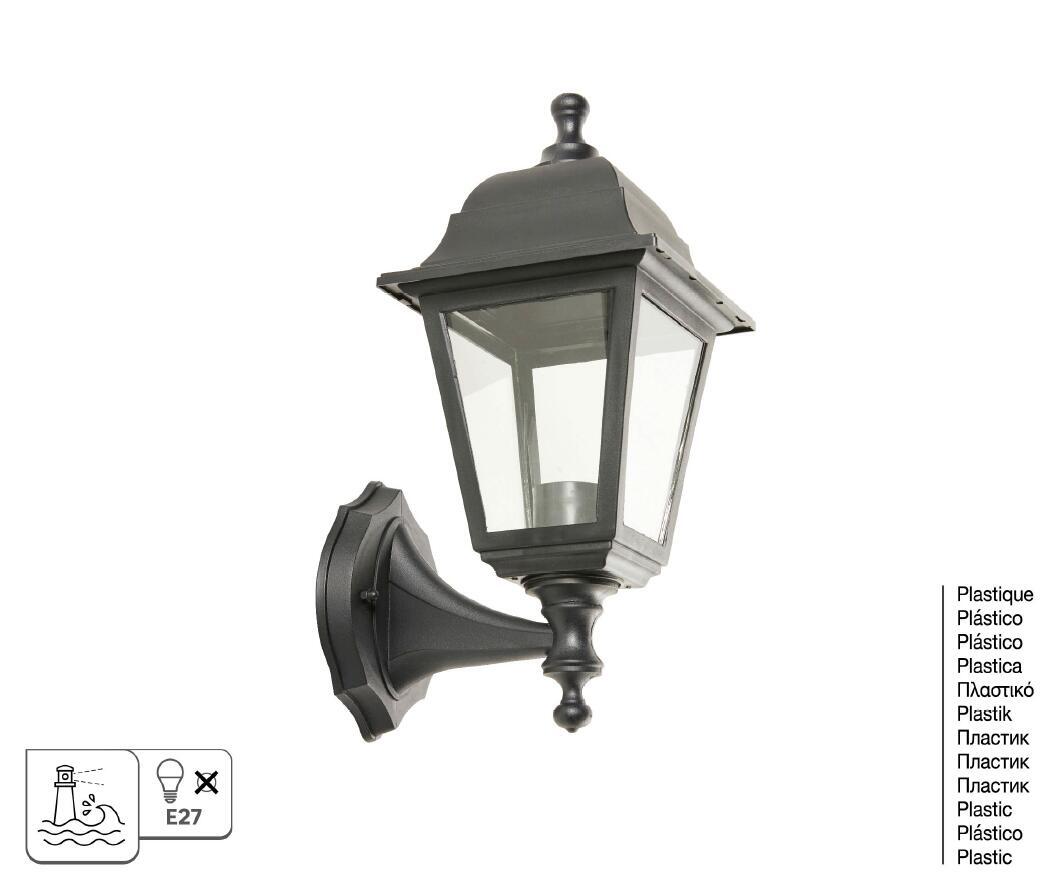 Applique classico da esterno Sima nero IP44 E27 - 6