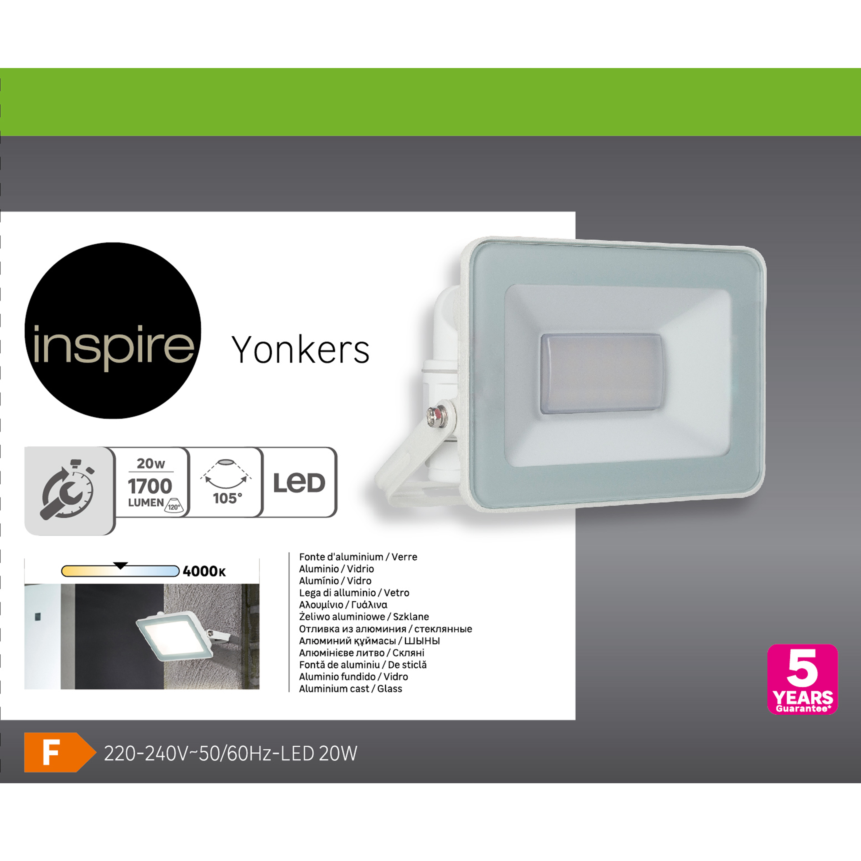 Projecteur extérieur module led 1700 Lm blanc Yonkers INSPIRE - 3