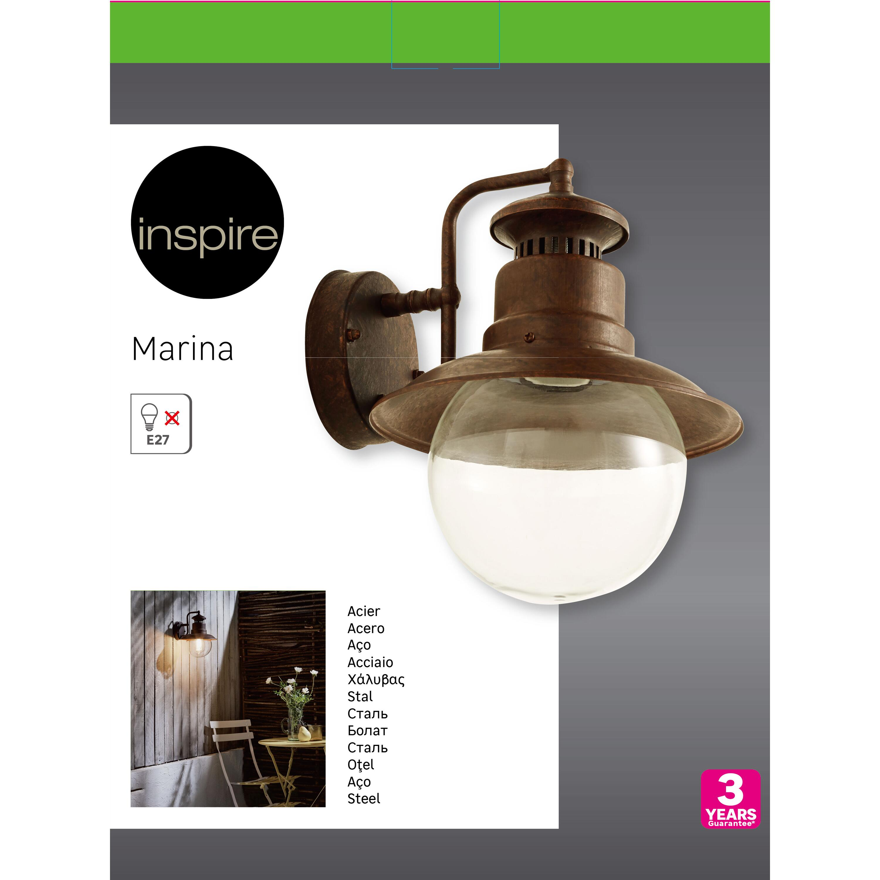 Applique E27 extérieure Marina marron INSPIRE - 4