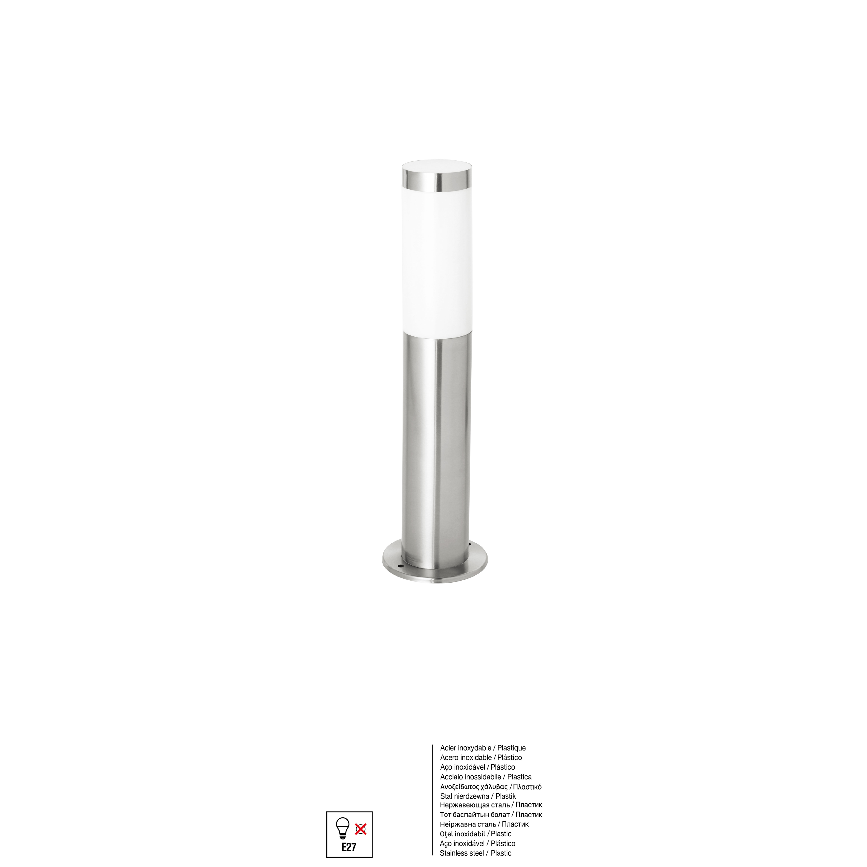 Lampione da giardino, Bergen H 45 cm, argento, IP44 - 4