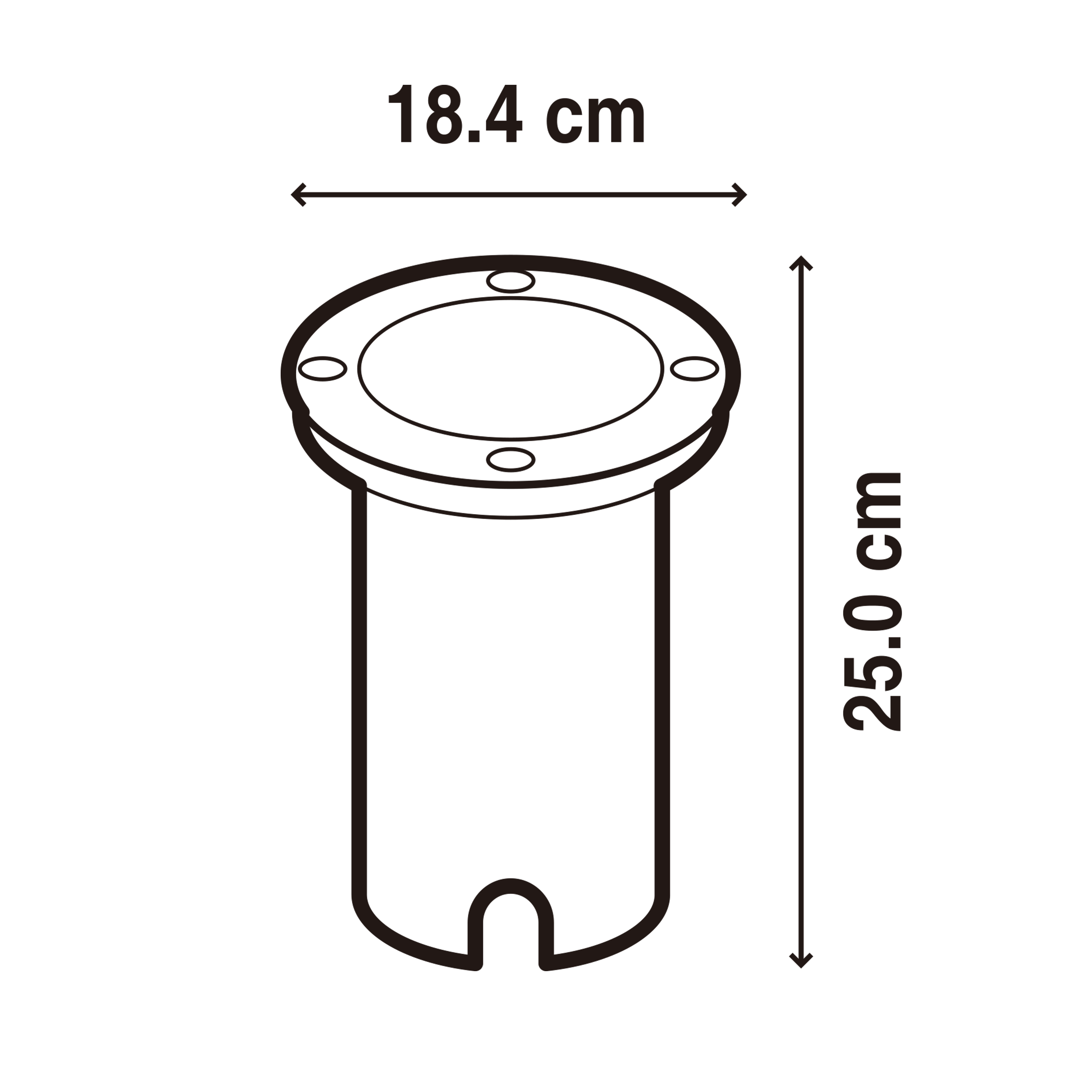 Portafaretto da incasso in alluminio BOSTON E27 argento tondo IP67 INSPIRE - 5
