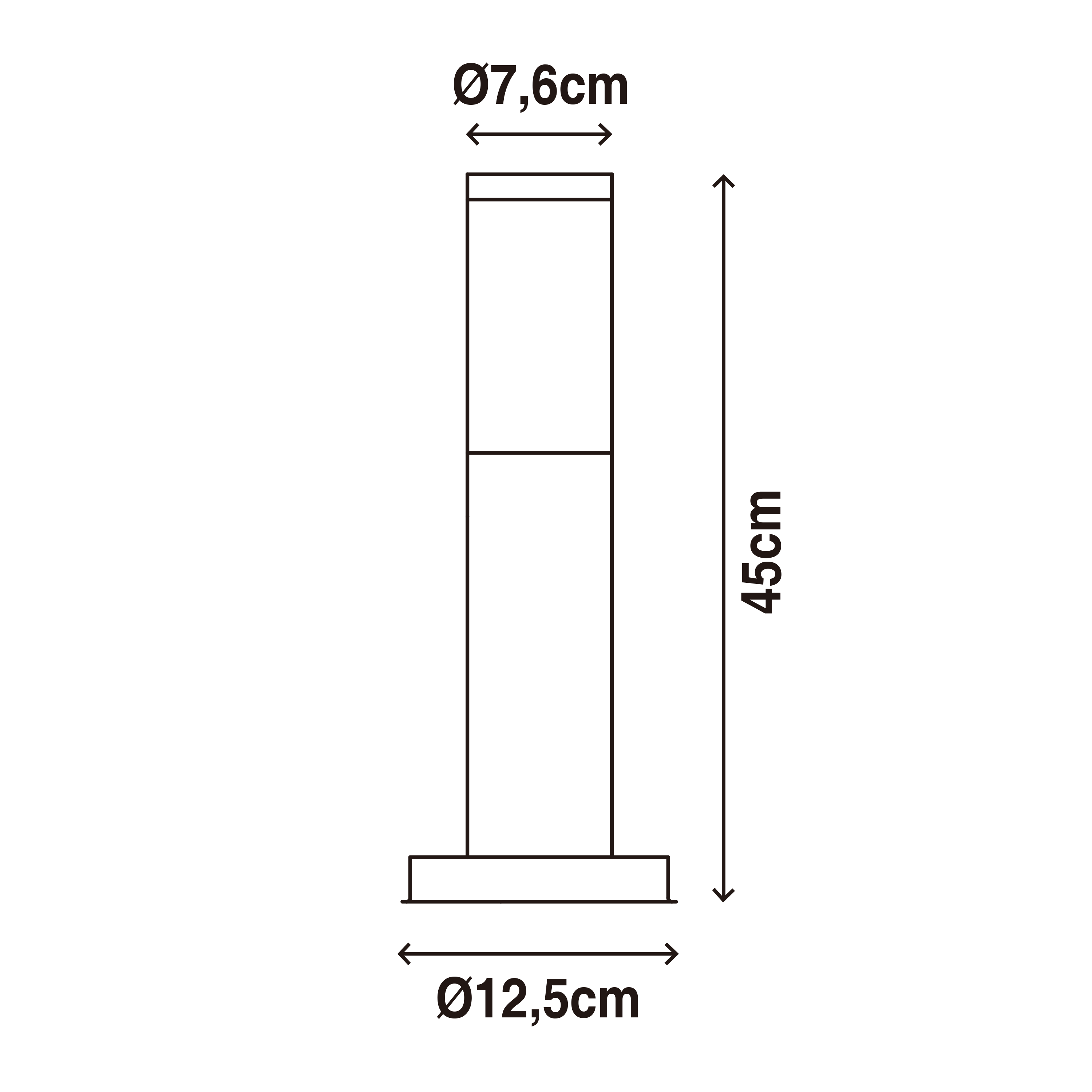 Borne extérieure E27 max 40W noir Travis - 7
