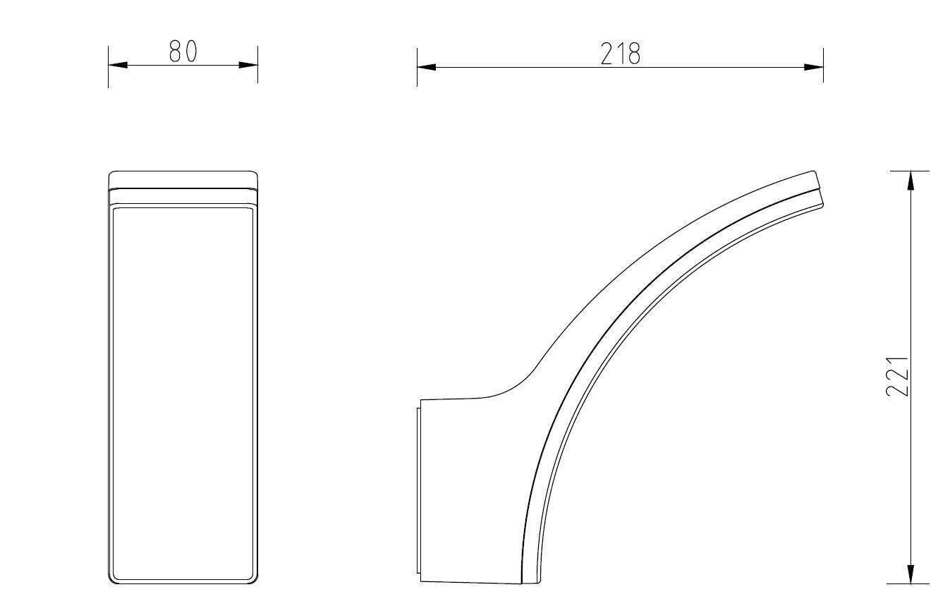 Applique LED moderno Lakko grigio IP44, luce bianco naturale 1500 lumen, INSPIRE - 9